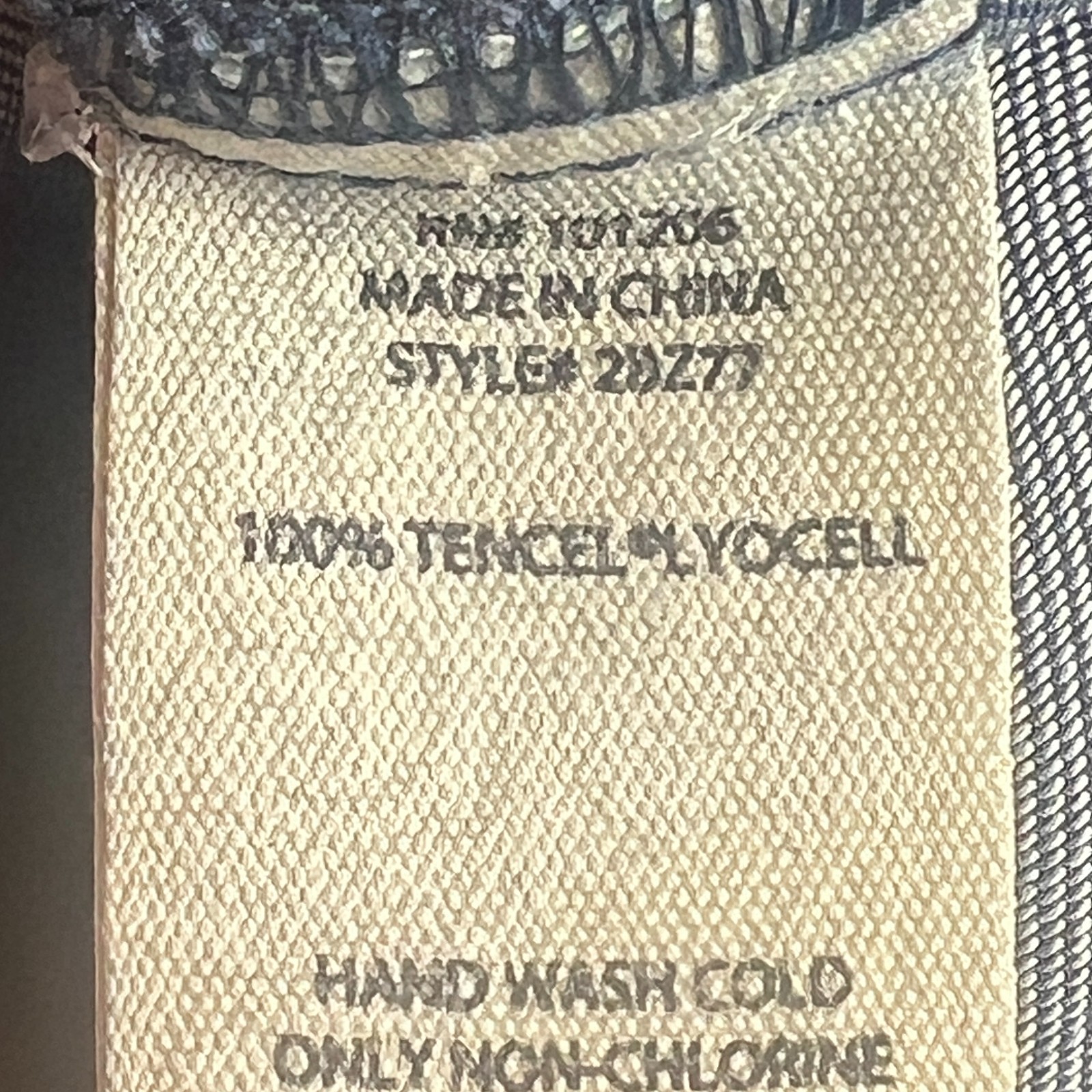 Soft Surroundings Womens Shirt Roll Tab Chambray Button Detail Tencel Large
