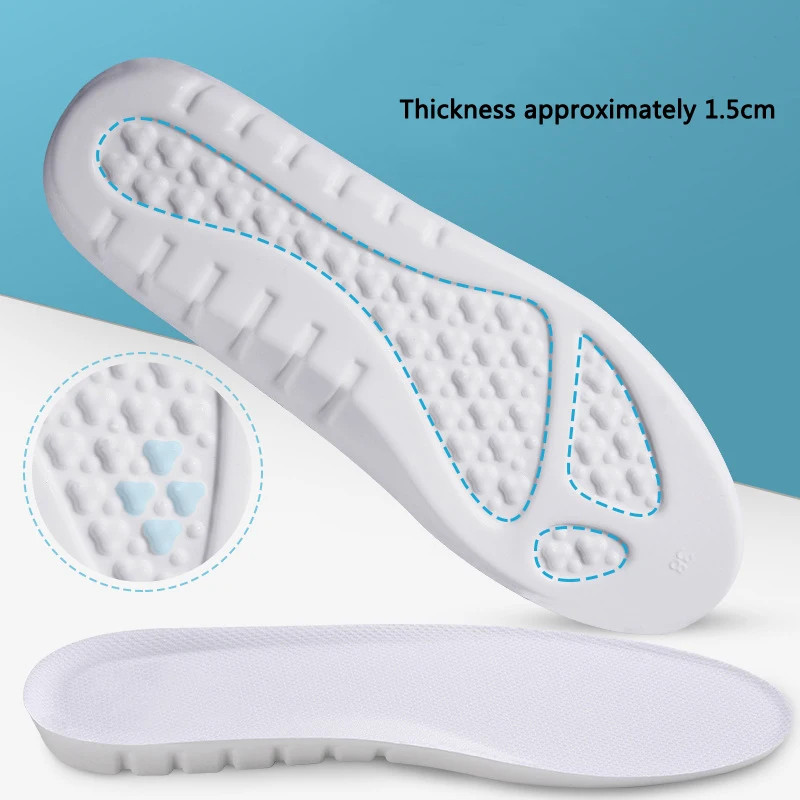 EVA Memory Foam Insoles for Sneakers Comfort Inner Sole Fascitis Plantar Arch Su