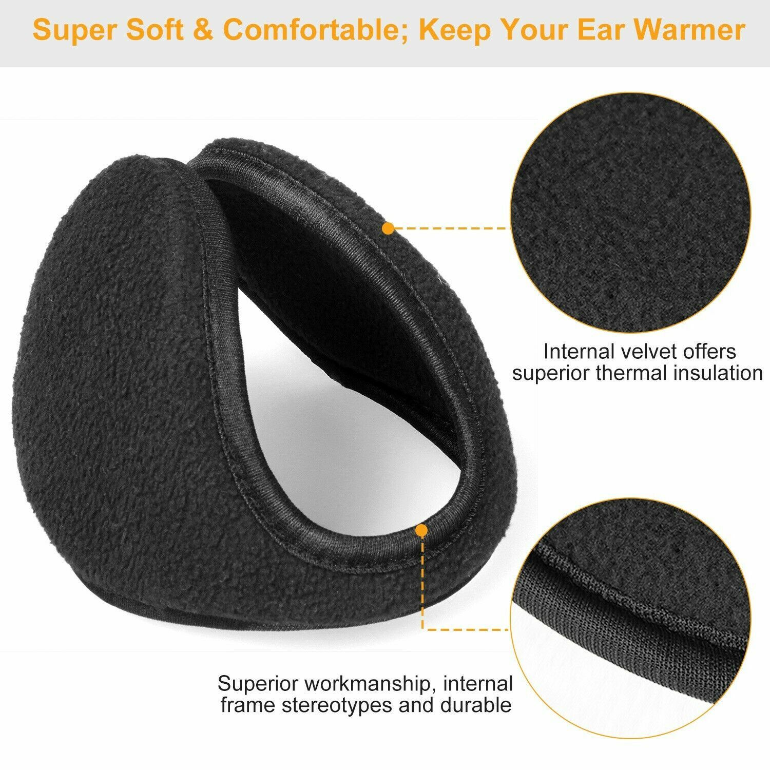 Ear Muffs Winter Ear warmers Fleece Earwarmer Men Women Behind the Head Band