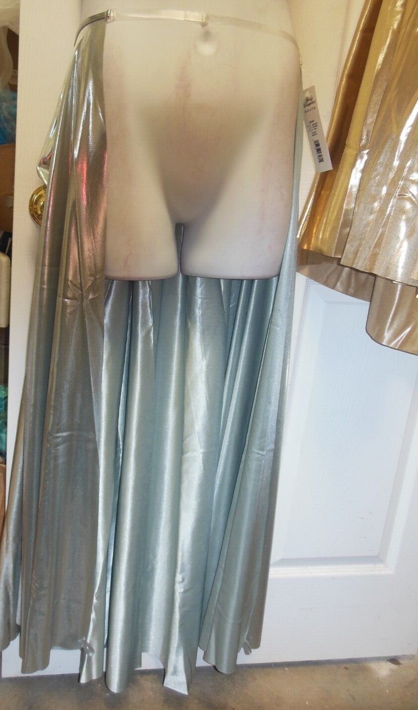 Half Circle Skirt or Cape Body Wrappers 603XX silver Gold Floorlength adjustable