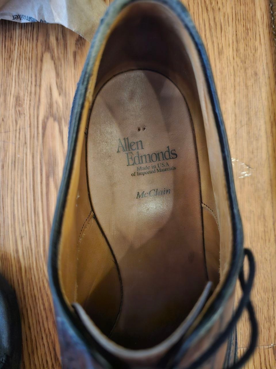 Allen Edmonds McClain Dress Shoes Mens Size 11.5D Brown Oxblood Leather Wingtip