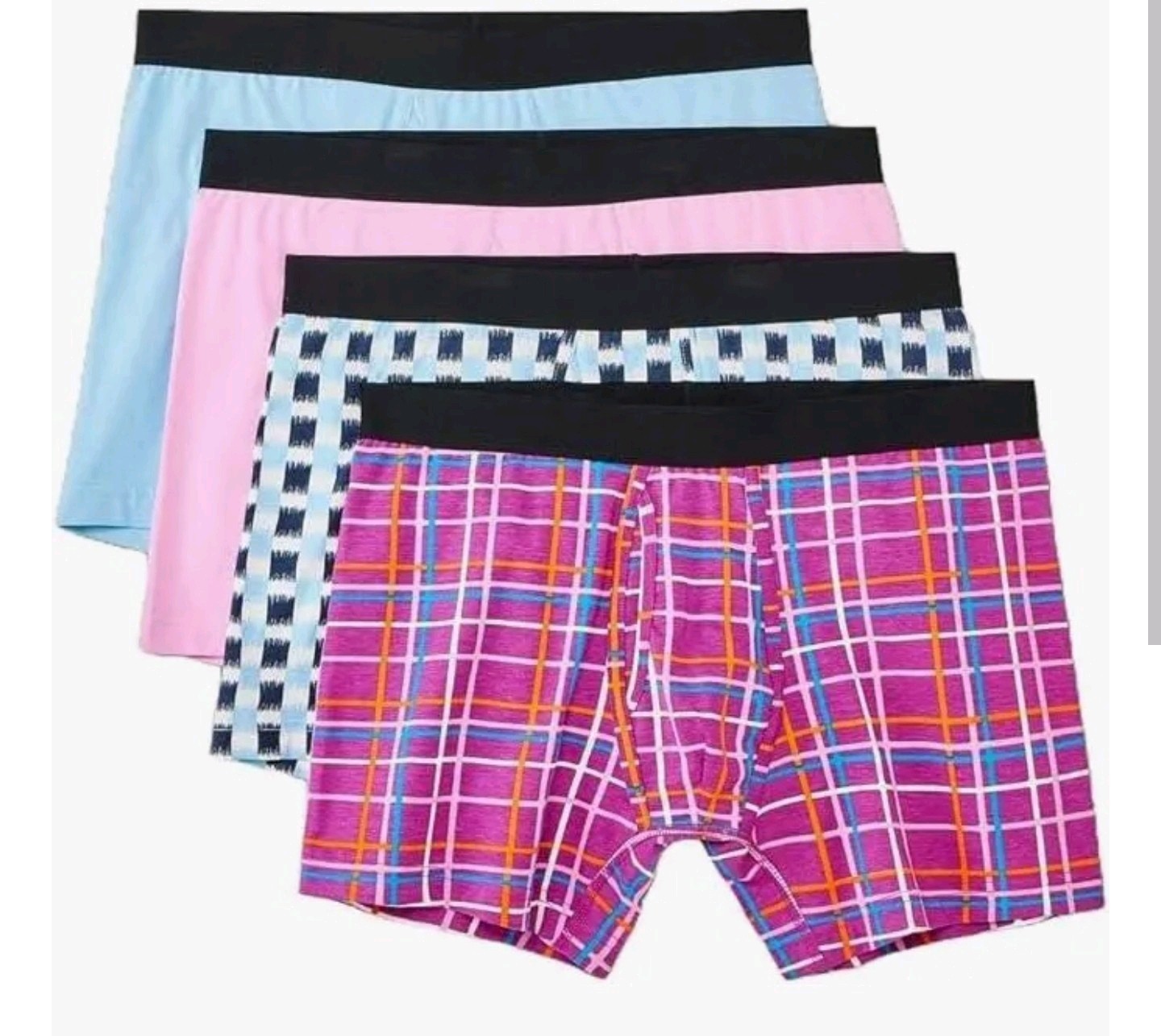 Boxer Brief Original Assorted Bright Colors 3 PK Cotton Spandex Medium MSRP 40.0