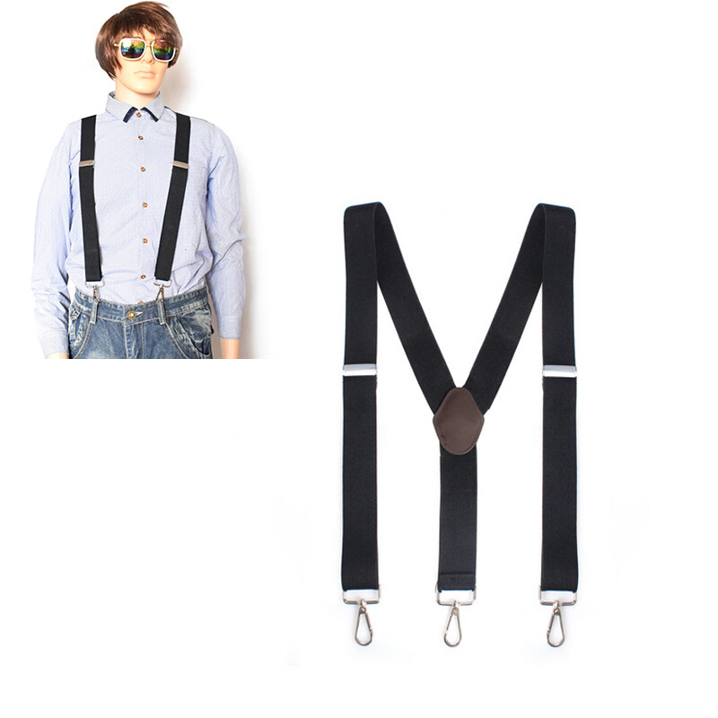 Men’s Suspender Y Back Adjustable Heavy Duty Elastic Y-Shaped Hooks Pants Braces