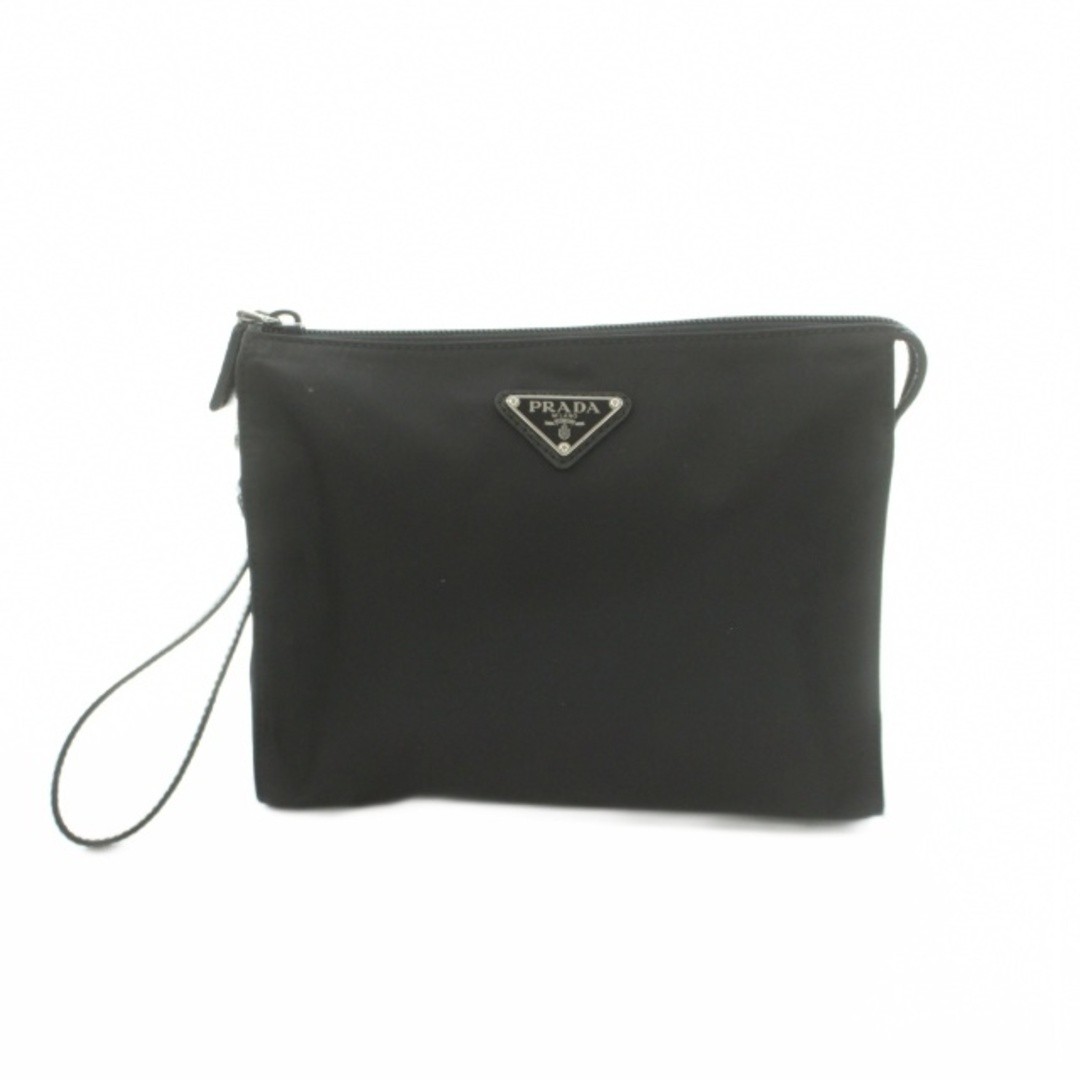 Prada Clutch Pouch Nylon Second Bag TU Black 2ne789 MI Used c0b1aaf8b35f1e3ee497