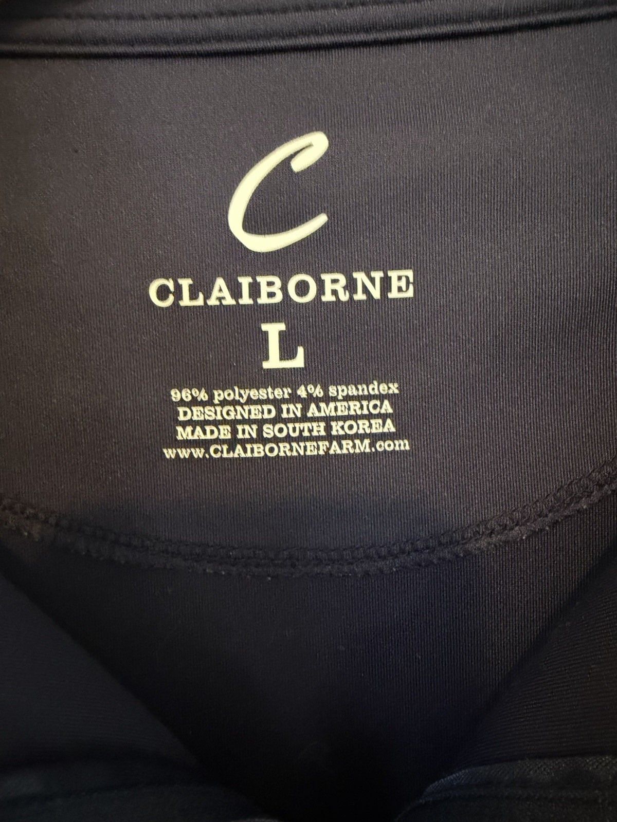 Claiborne Farm Vest Large Quarter Zip Equestrian Horse Kentucky Horse Racing