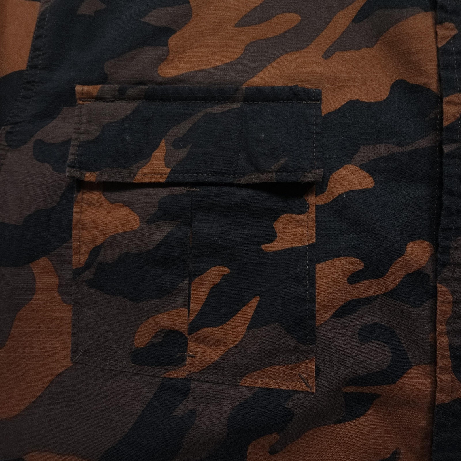 Levis Mens Shirt Large Brown Black Camo Casual Workwear Hide Hunt Outdoors Camp