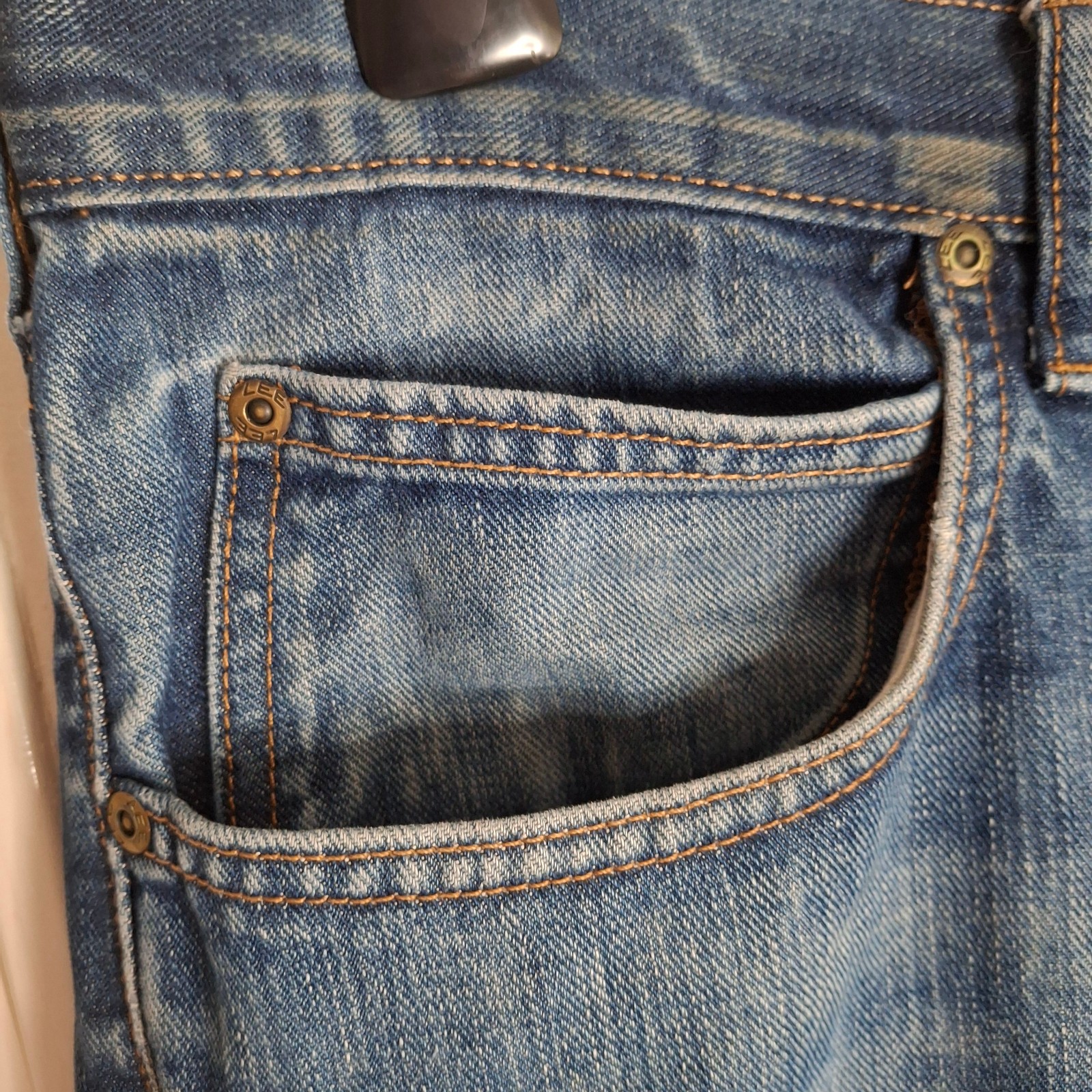 LEE VINTAGE Mens Blake Jeans Blue Stonewash 36W 29-32L Straight Fit VGOOD COND