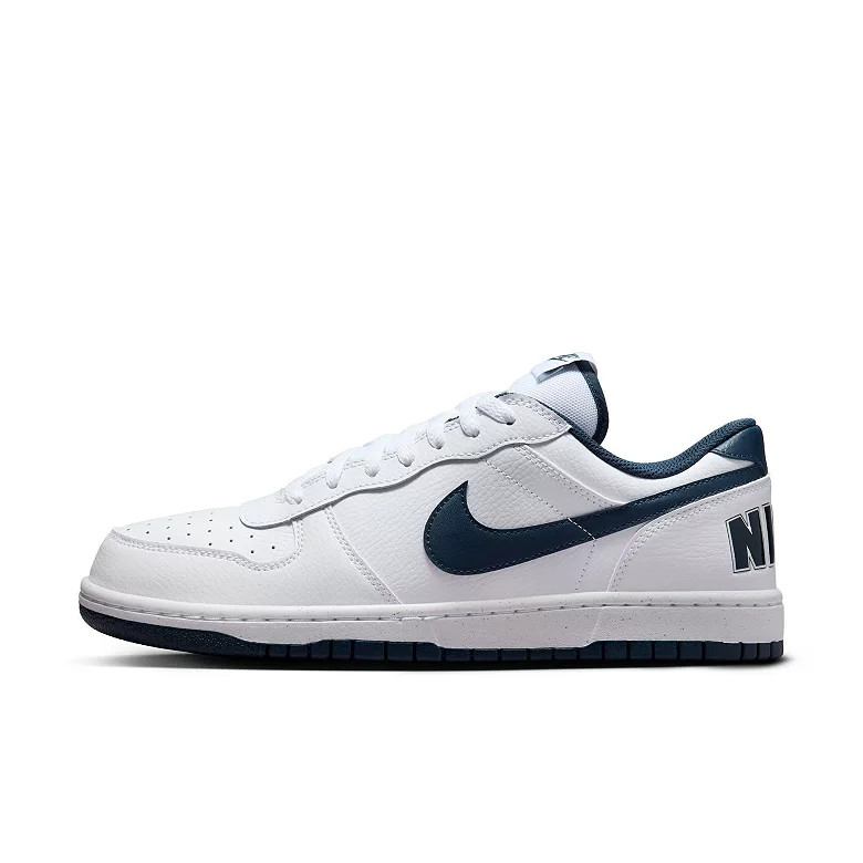 Nike Big Nike Low Men’s Size 13 White Midnight Navy Basketball NEW 355152-140
