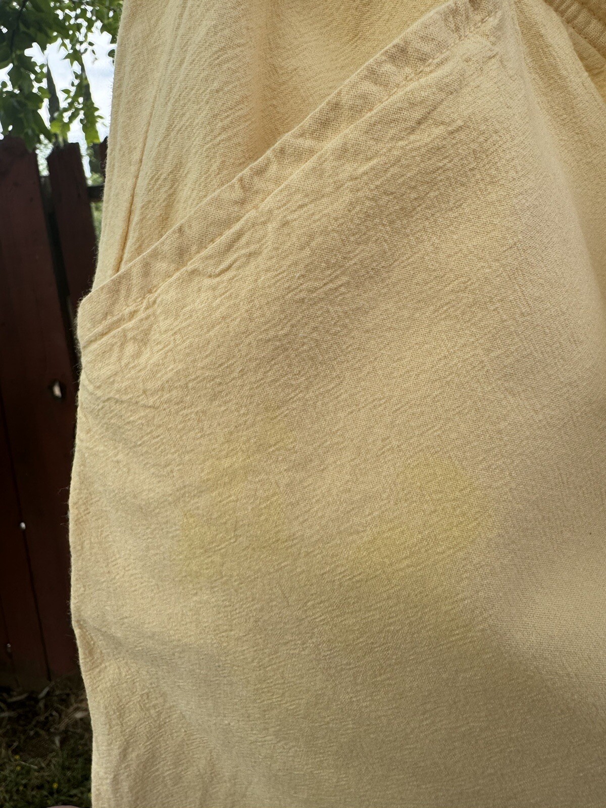 Classic Elements Butter Yellow Capri Pants Summer Vacation 90s Y2K 100% Cotton
