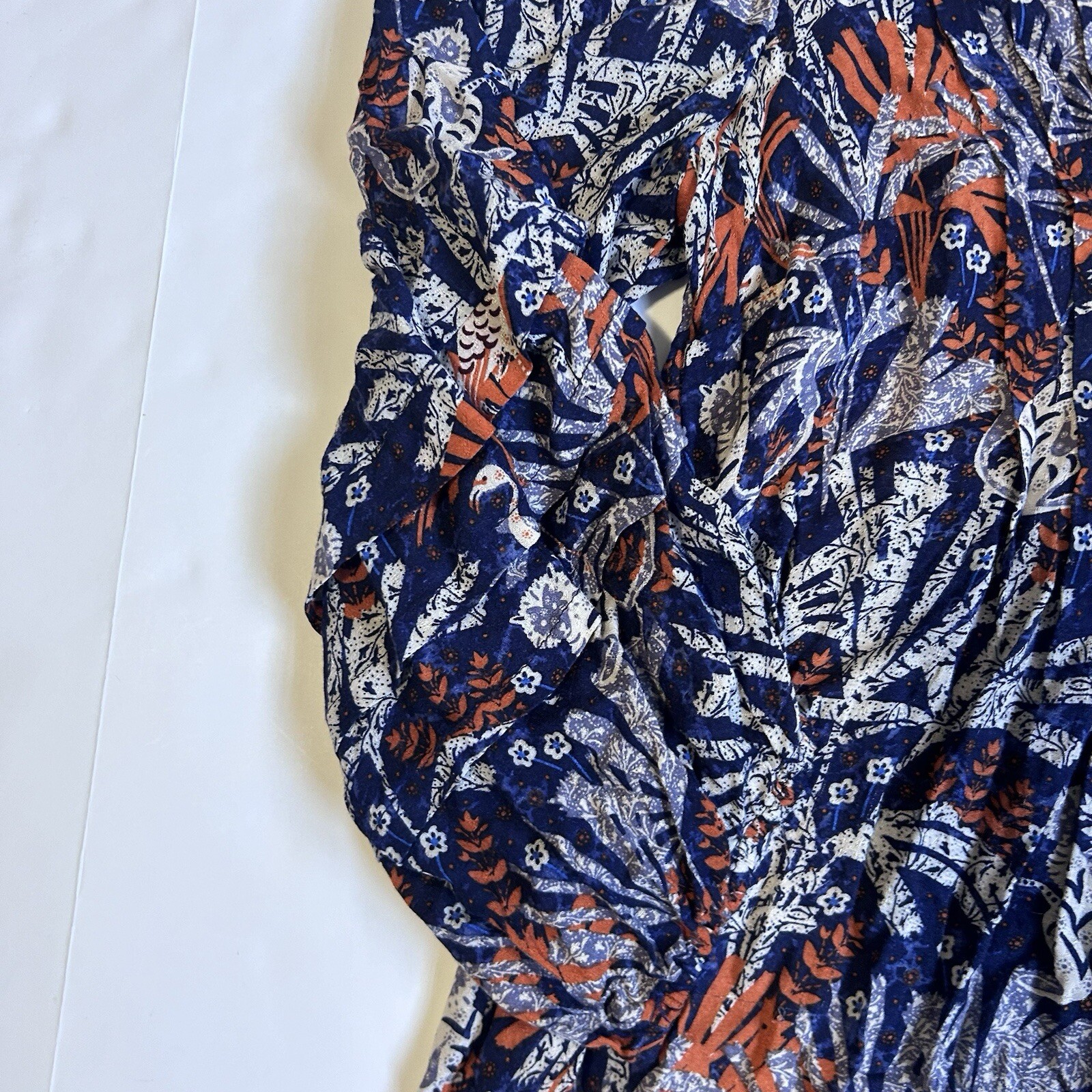 Anthropologie Maeve Cathy Jungle Print Pleated Blouse Size Small