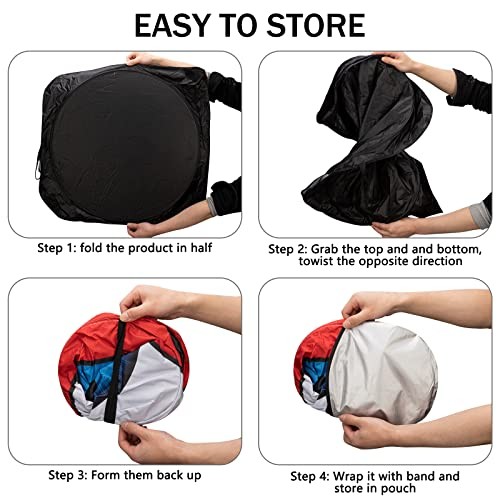 Car Windshield Sun Shade, Funny Eyes Visor for Car Standard angry eyes-red