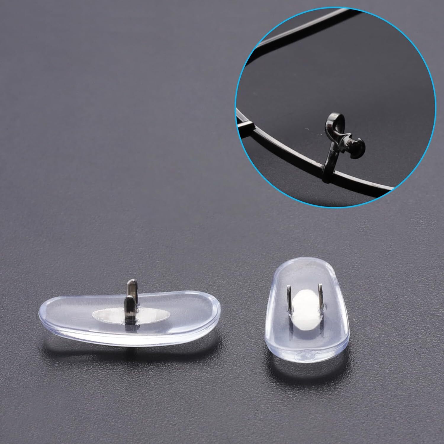 6 Pairs Clear Nose Pads Nosepiece Replacement for Ray-Ban Cockpit RB3362 59mm