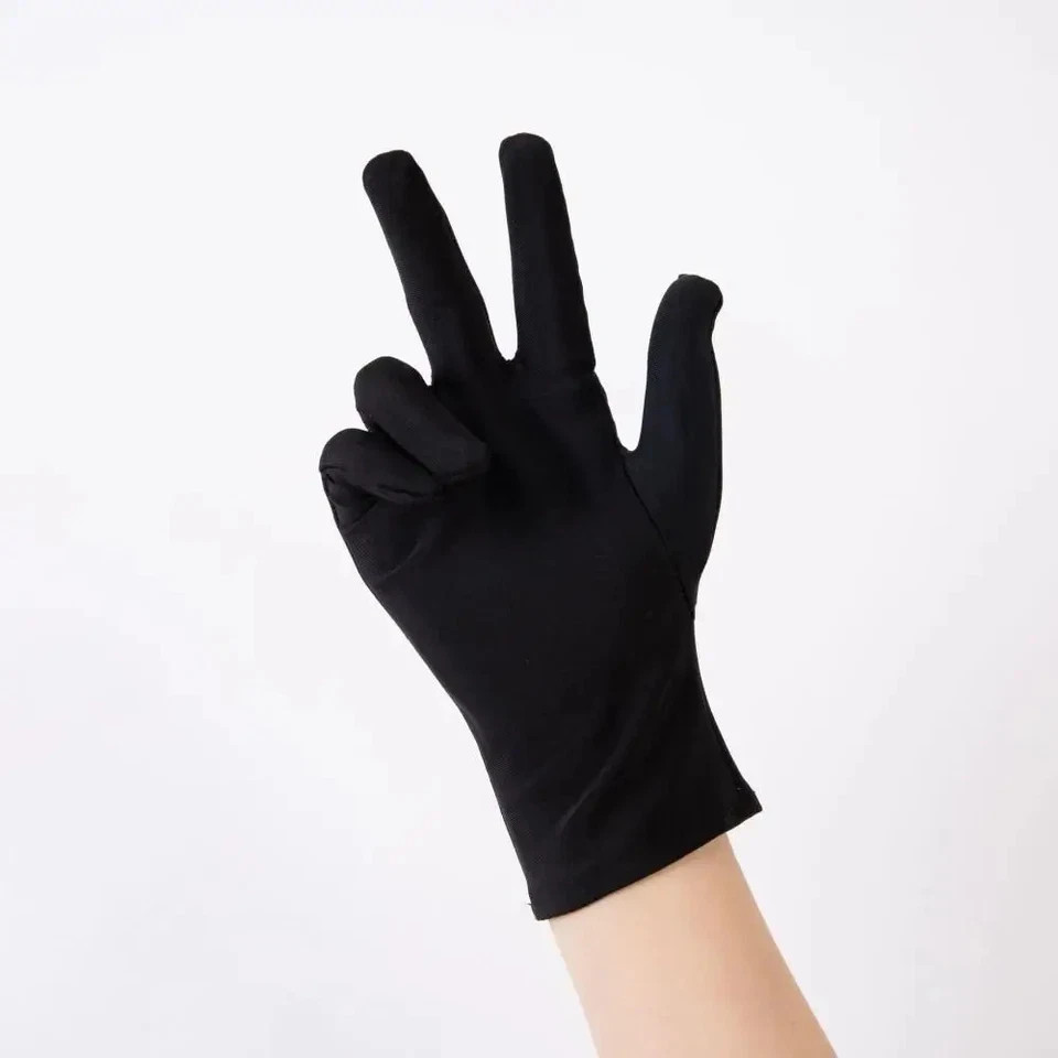 1 Pair FashionGloves Men Black Etiquette Stretch Gloves Bike Motorcycle Thin Pur