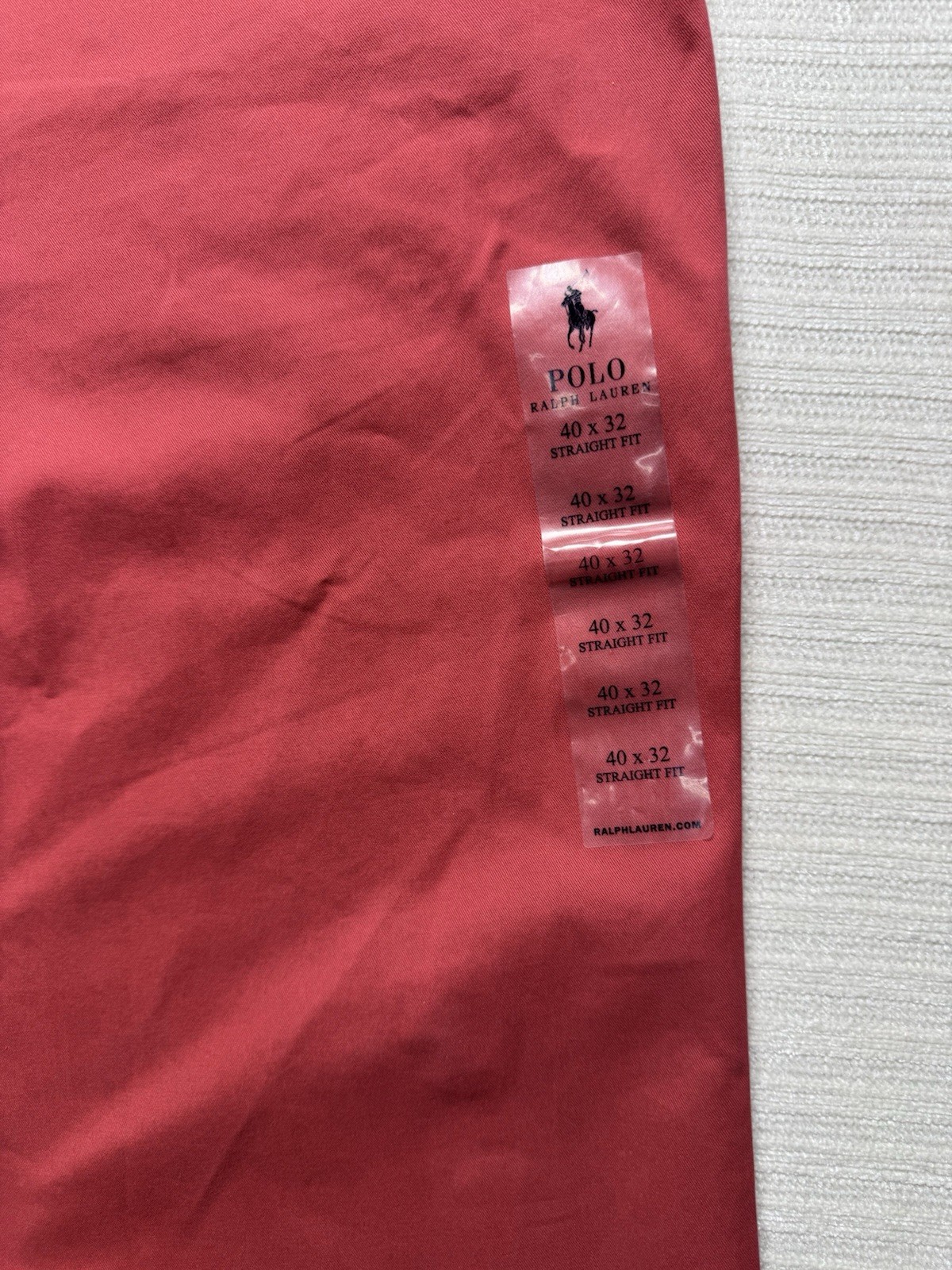 Polo Ralph Lauren Mens Stretch Straight Fit Chino Twill Pants Salmon/Red NWT