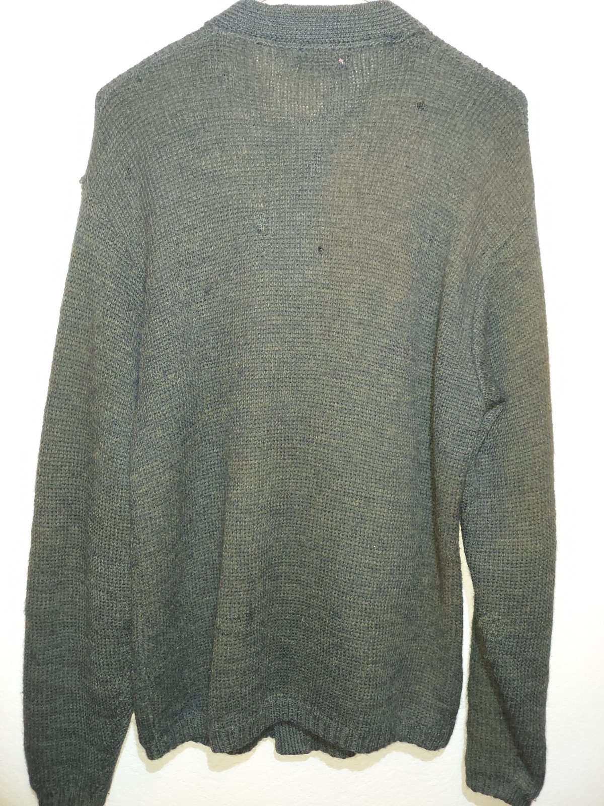 Vtg McGregor Kid Mohair Worsted Wool Cardigan Rockabilly Thrashed Cobain Grunge