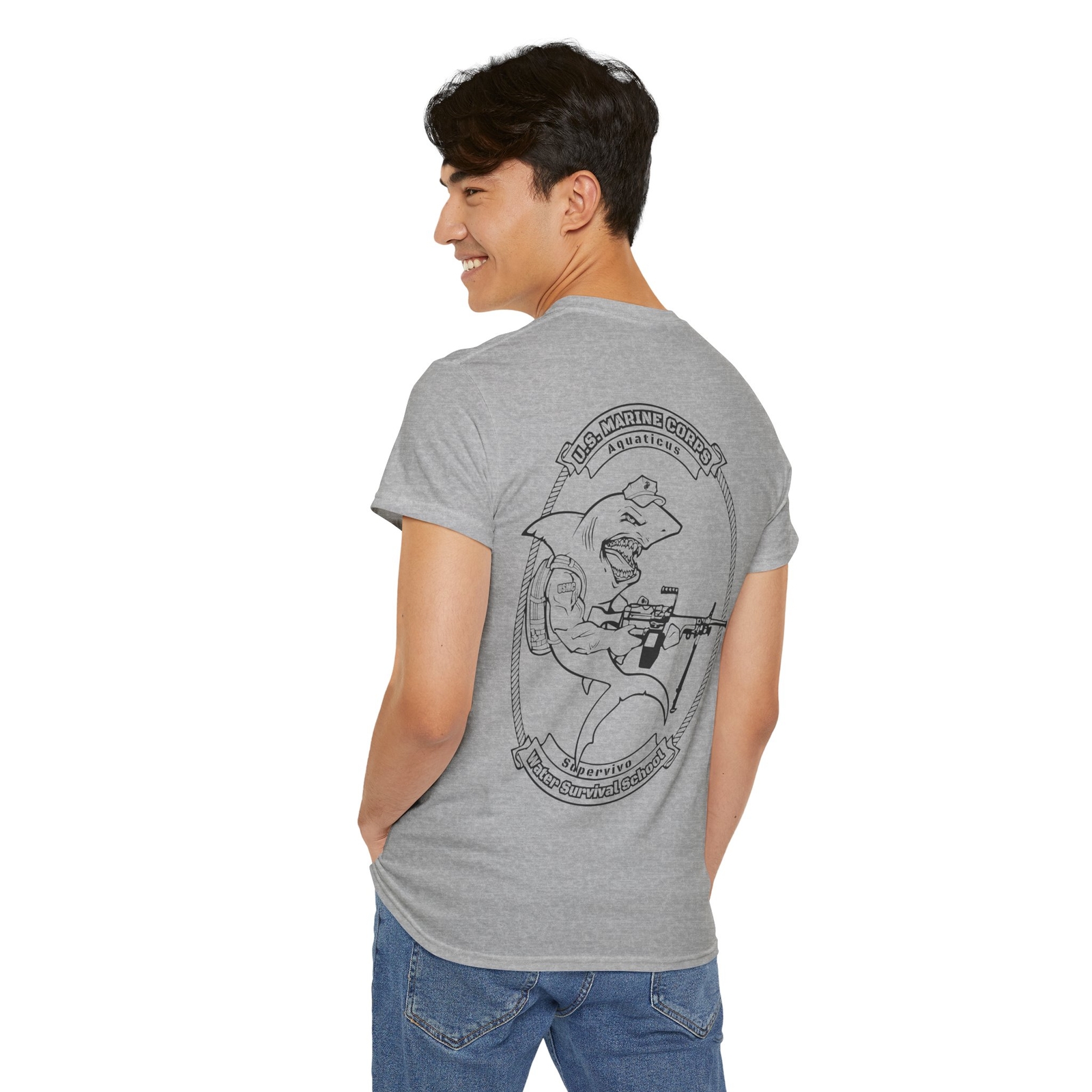 NEW Marine Corps Instructor Water Survival School MCIWS Tshirt HQ