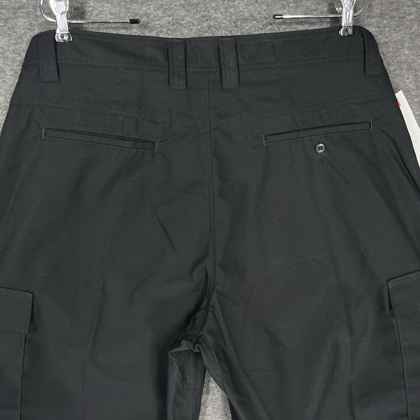 Tru-Spec 24-7 Series Tactical Cargo Pants Mens 38×32 Black RipStop Elastic Waist