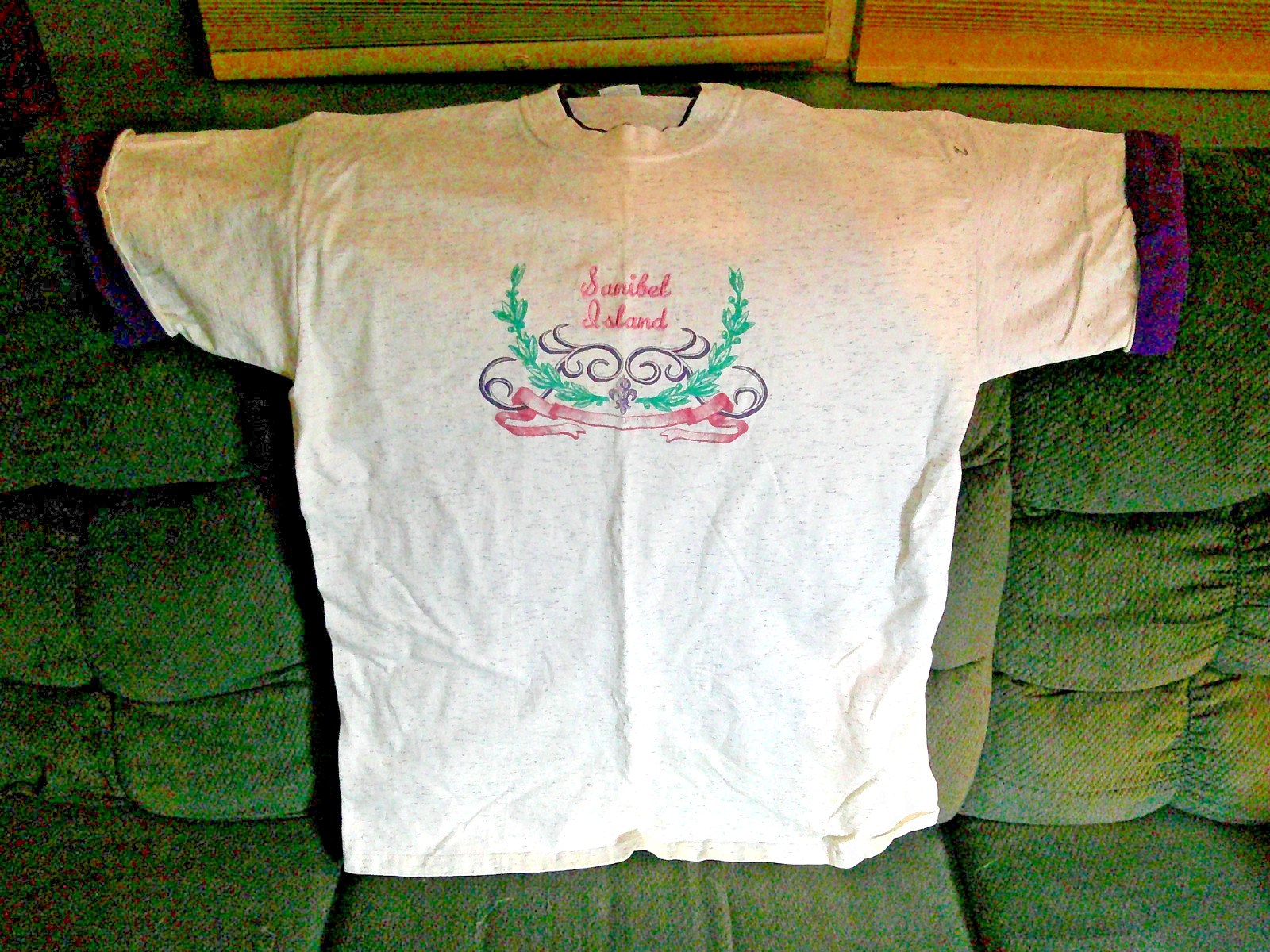 VINTAGE CAL CRU WOMENS TOP L/XL SANIBEL ISLAND EXCELLENT GARMET