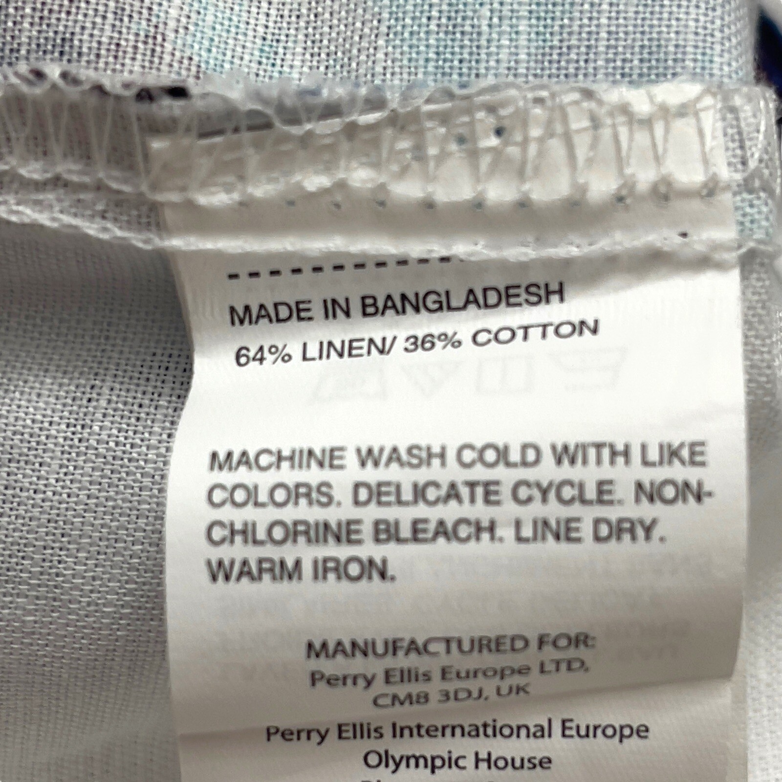 Cubavera Mens Large Brilliant White 64% Linen 36% Cotton Tropical Palms