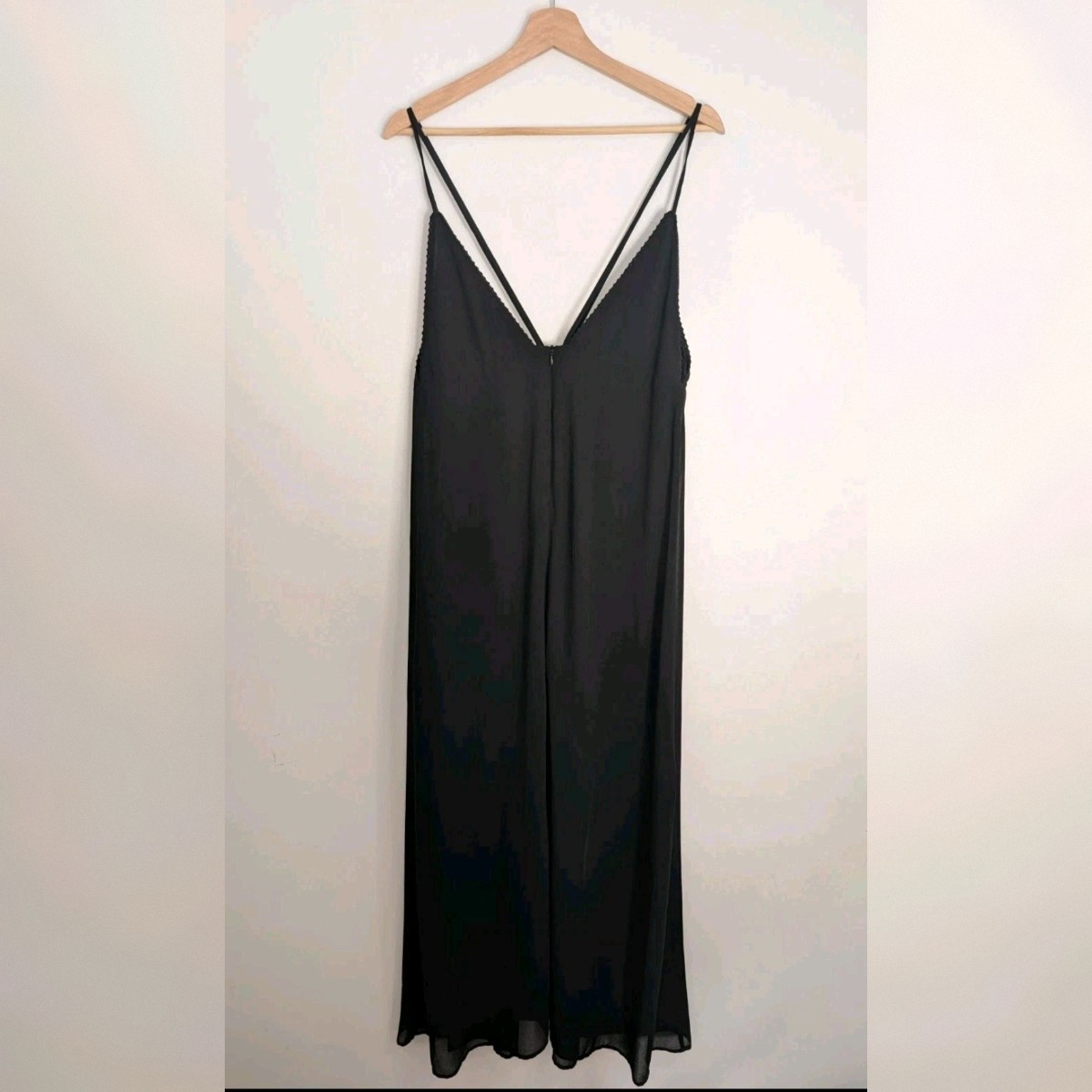 Glassons Dress Black Maxi Semi Sheer Split Panel Size 14 New Tags RRP $59.95
