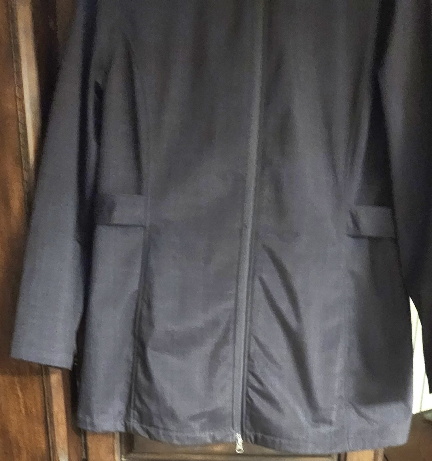 FreeTech Jacket Womens XL (16/18) Hooded Waterproof Rain Windbreaker Slate Gray