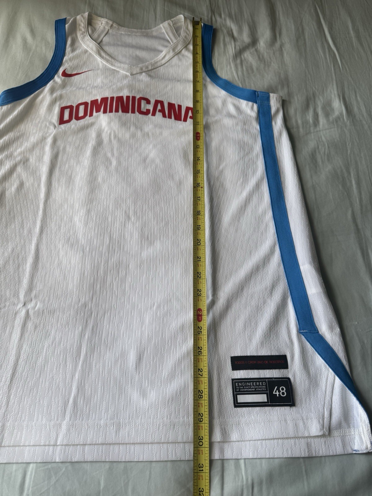 Nike Dominicana Basketball Engineered Jersey Dominican Republic MADE USA Size 48