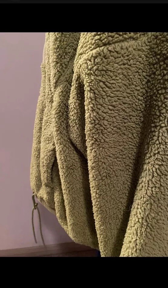 Lab Joy Medium Pullover Lime Green Sweater Hoodie 100% Recycled Polyester