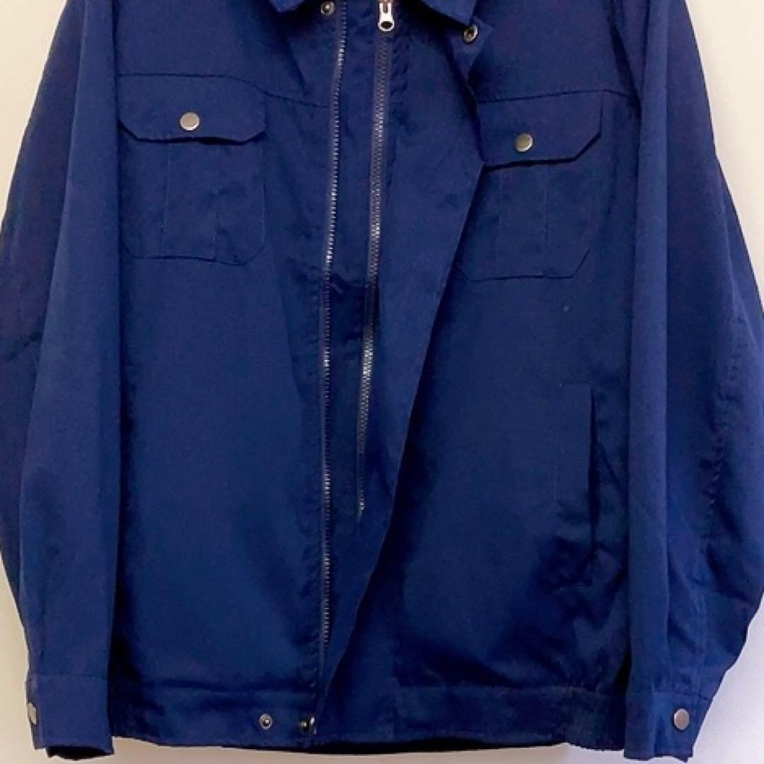 New Work Clothes with Air Conditioning Fan with Mobile Battery Navy Equivalent t