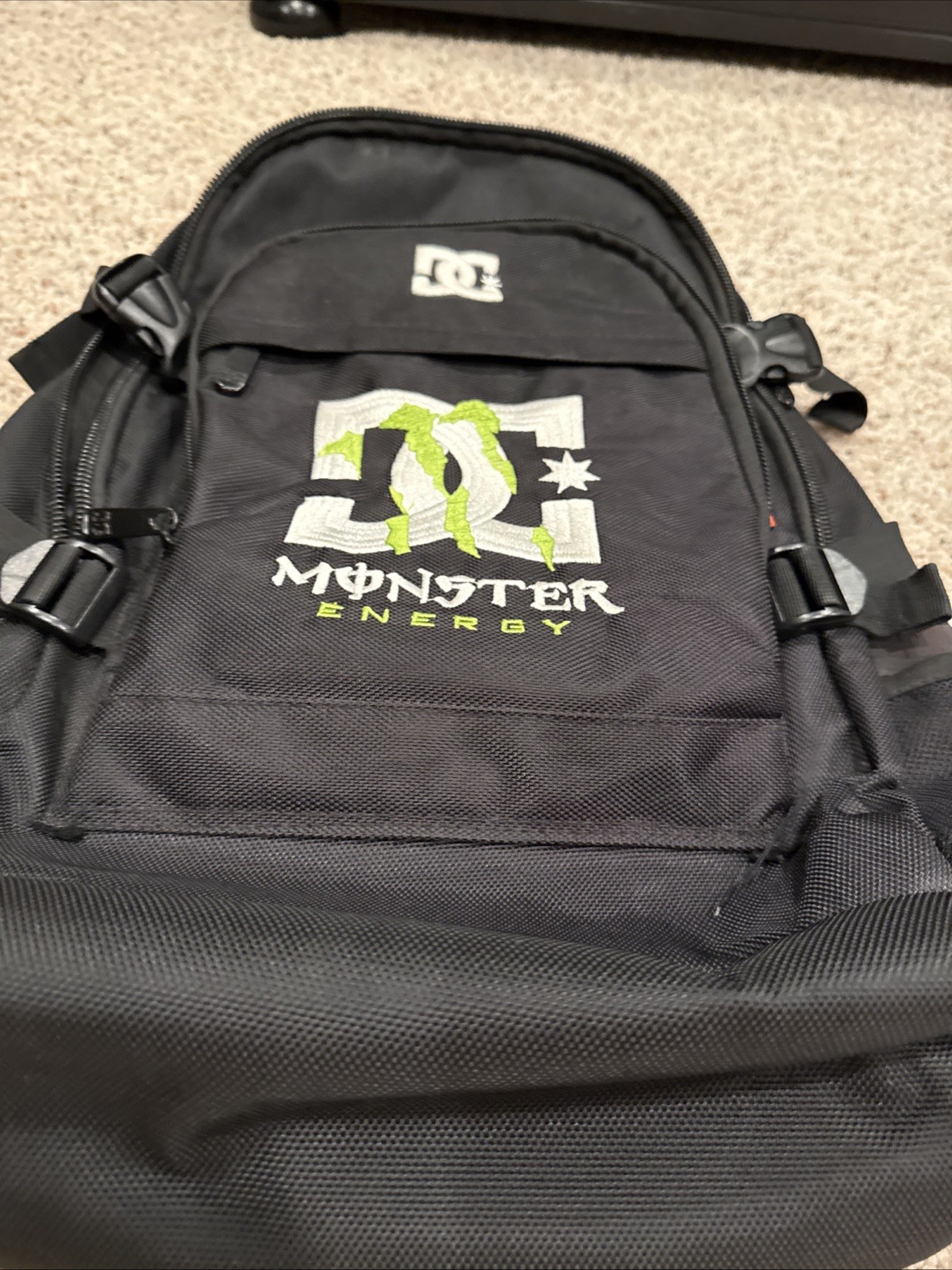 Monster Energy X DC Shoe Company Black Backpack W/ Laptop Compartment