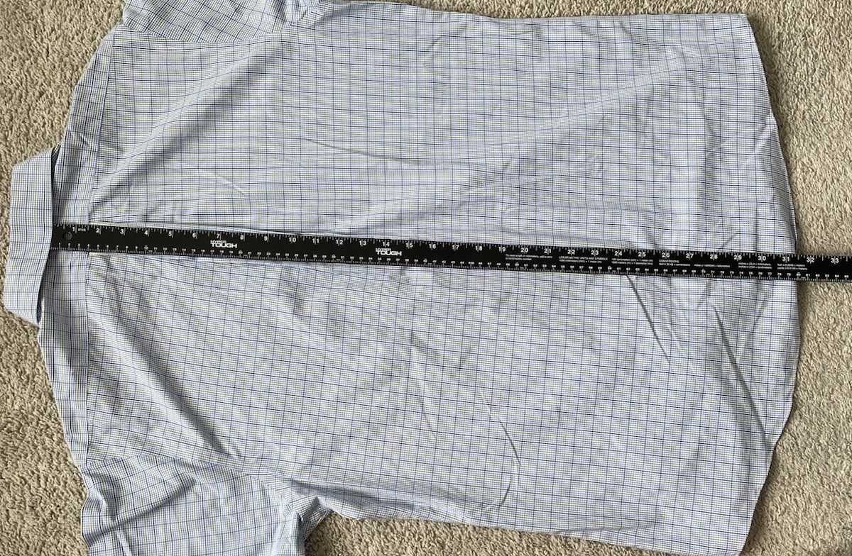 Brooks Brothers Regent Non-Iron Dress Shirt 16.5 35 Blue Green Check Cotton