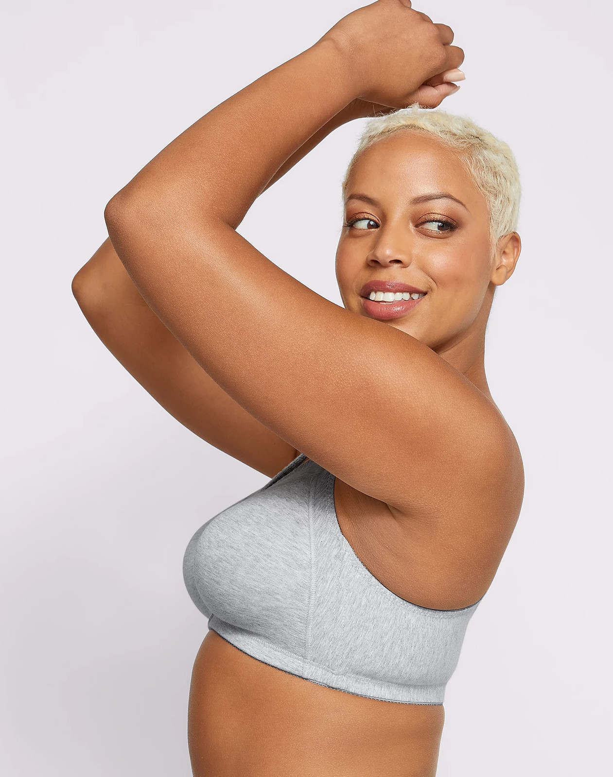 Bali Double Support Bra Cotton Wirefree Comfort U Back Stretch Full Figure 3036