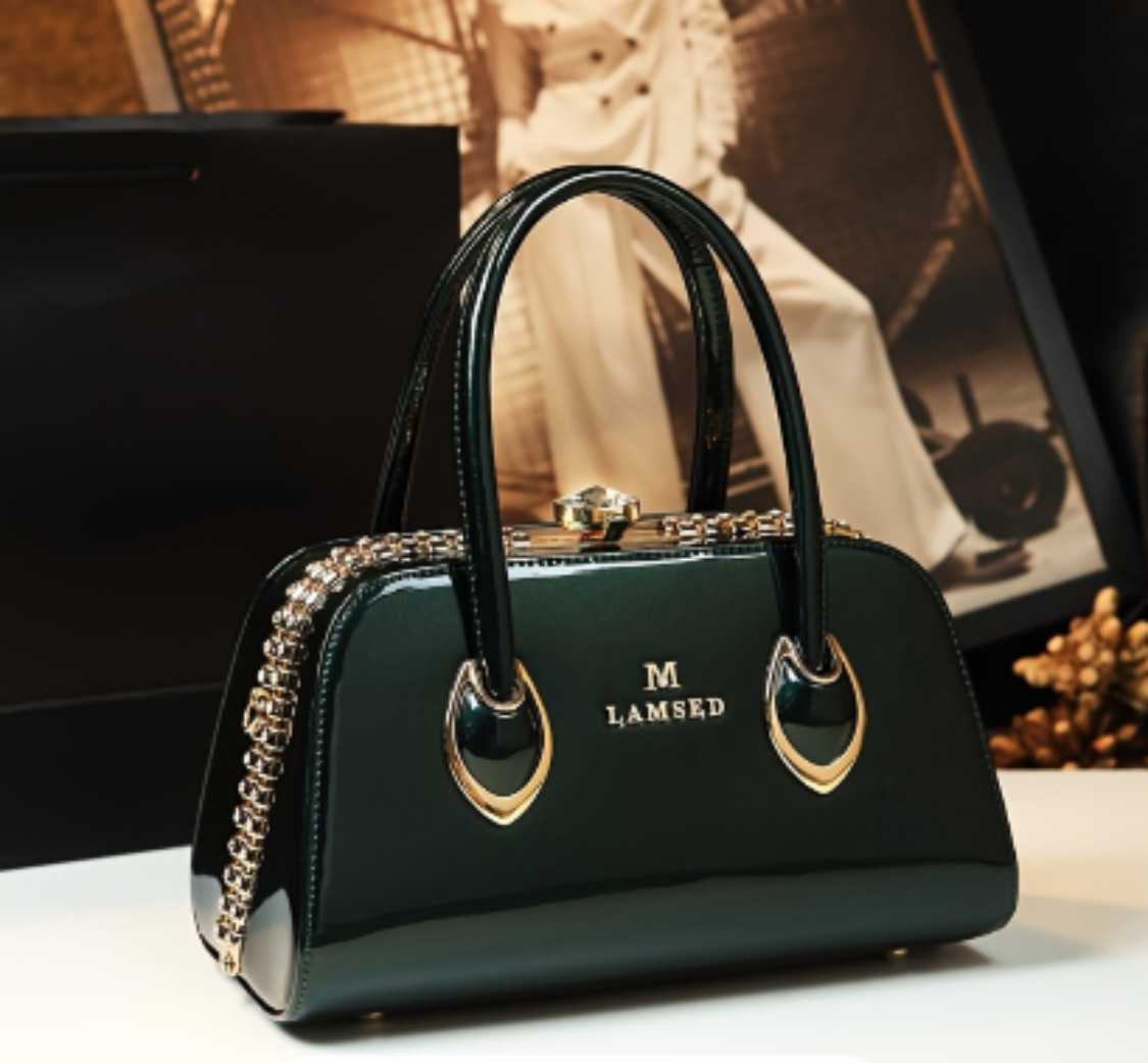 Vintage Patent Leather Structured Lux Handbag