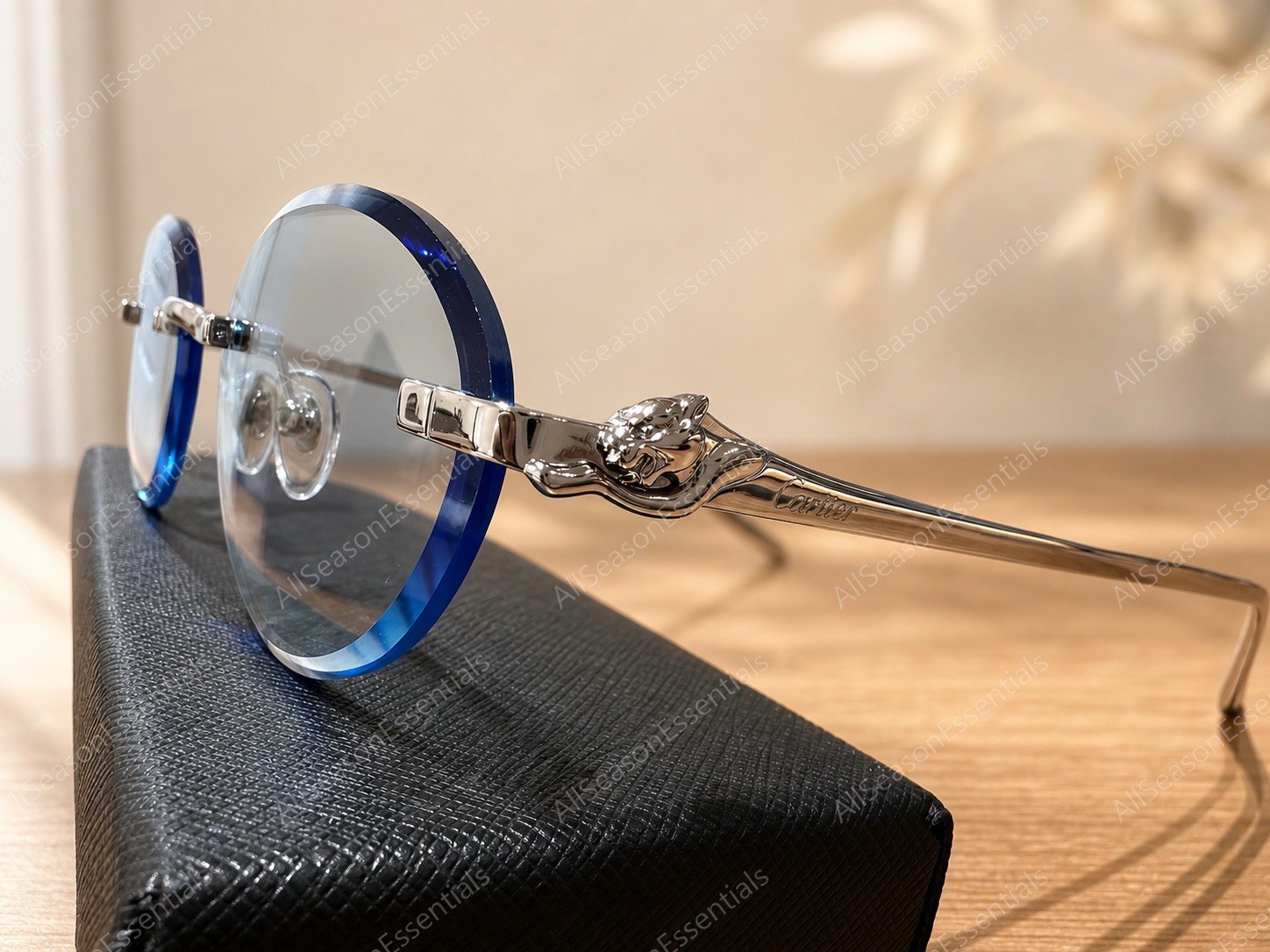 *** NEW *** Authentic Cartier Silver Panthère Classic 58MM Oval Sunglasses