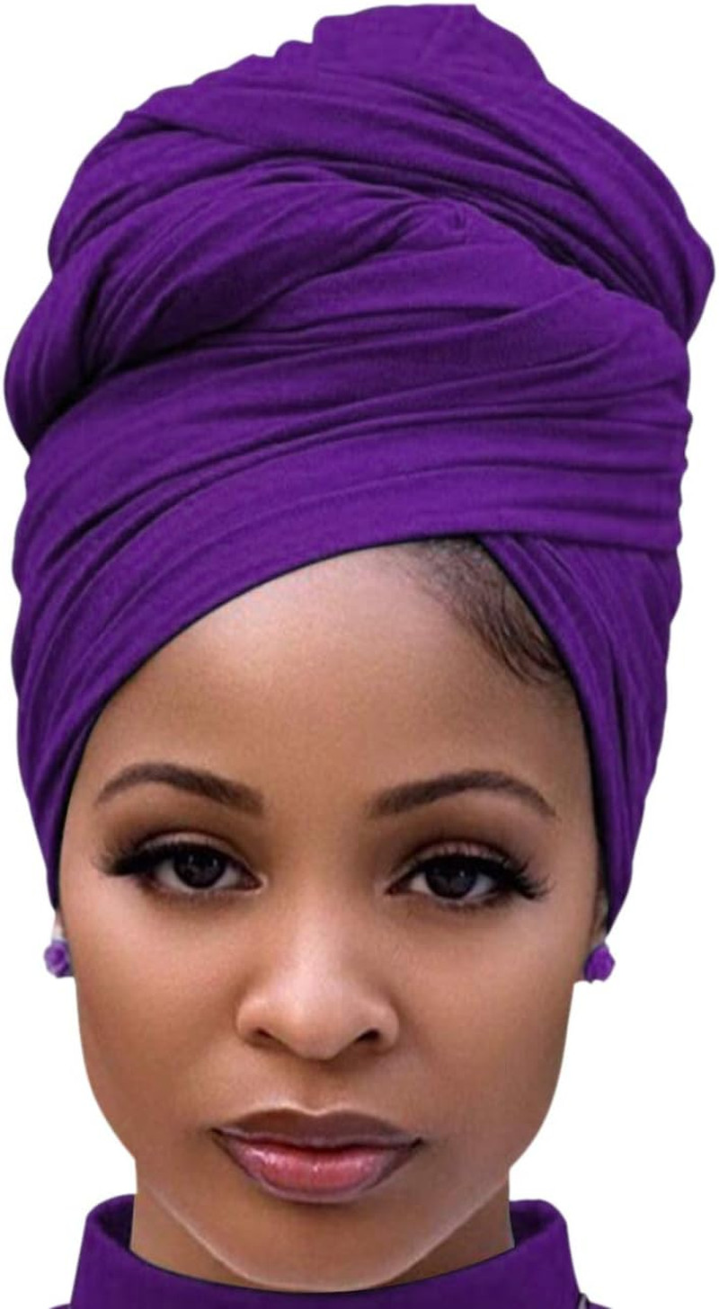 Head Wraps for Black Women Stretch Head Scarf Long African Hair Wraps Turban Hea