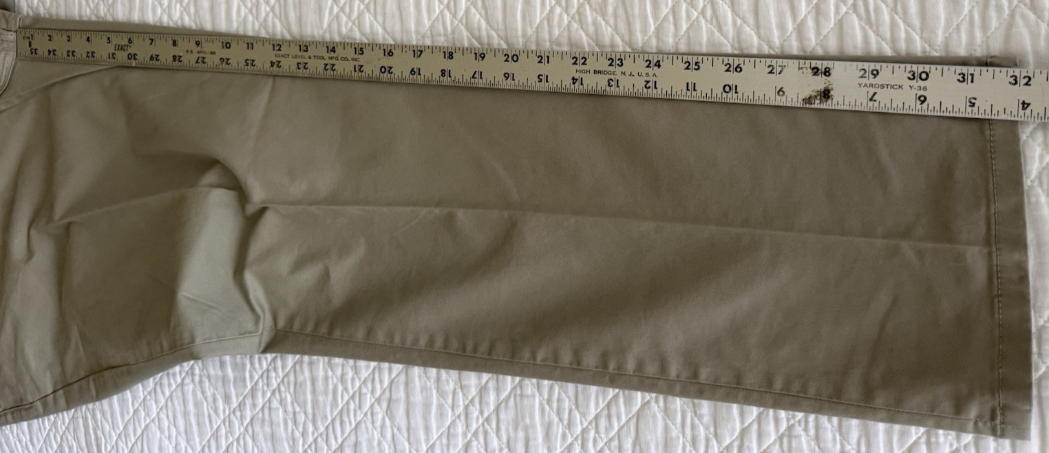 Chaps Slim Straight Fit Five Pocket Twill Pant Hampton Khaki