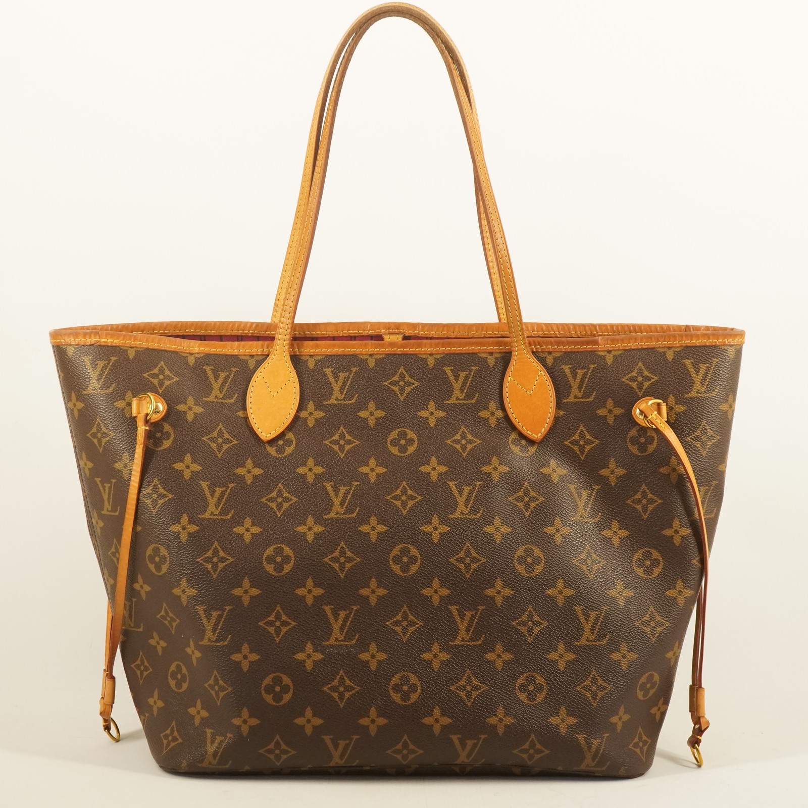 Louis Vuitton LV Monogram Neverfull MM Tote Bag, Fuchsia Interior – Free Ship US