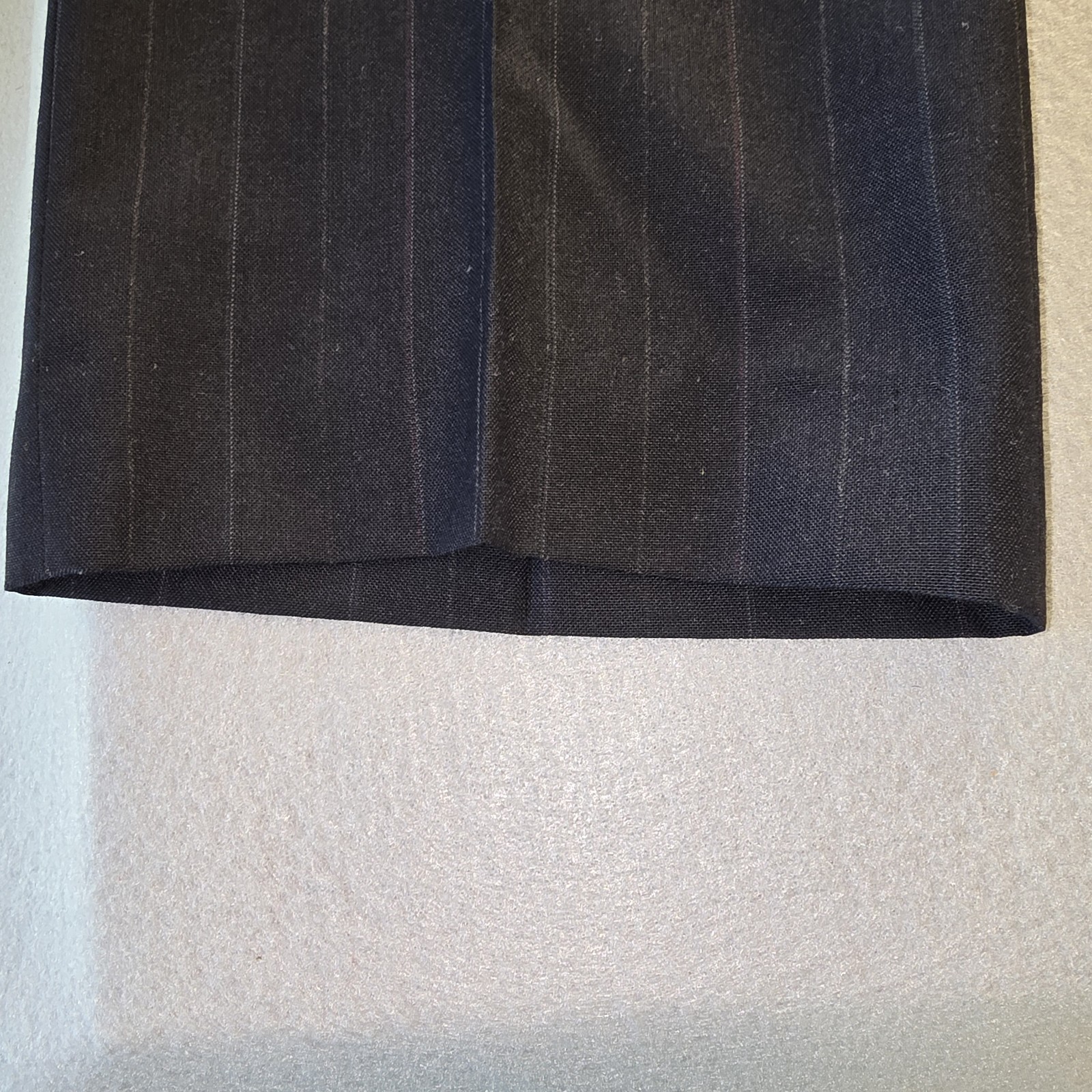 Haggar Men’s Pinstripe Dress Pants Dark Gray Dacron Polyester Worsted Wool