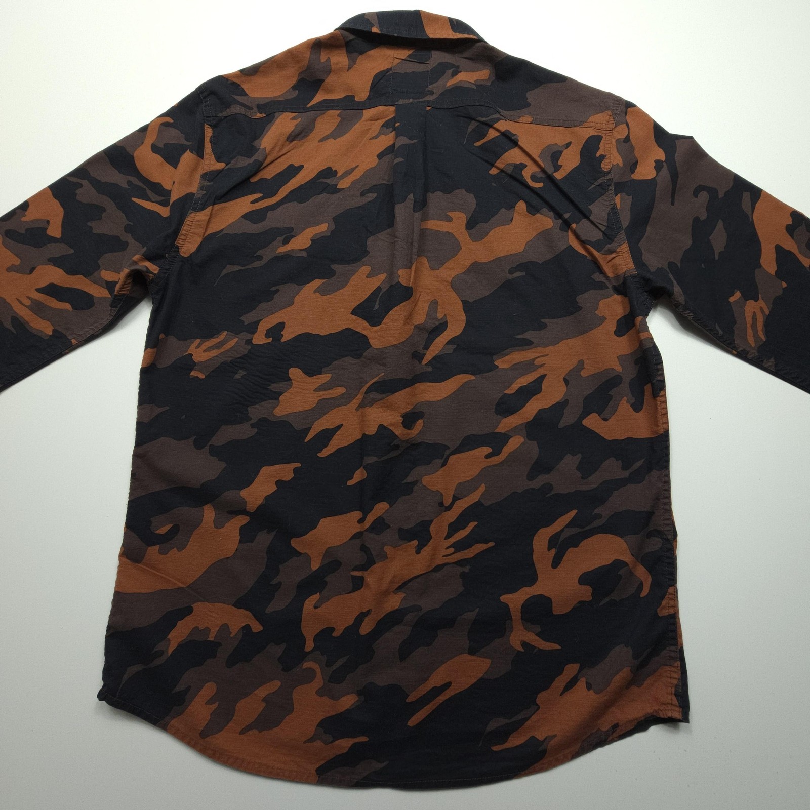 Levis Mens Shirt Large Brown Black Camo Casual Workwear Hide Hunt Outdoors Camp