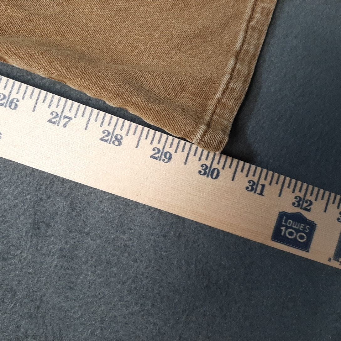 American Eagle Jeans Mens 32×30 Brown Tan Denim AirFlex Preppy Faded Whiskering