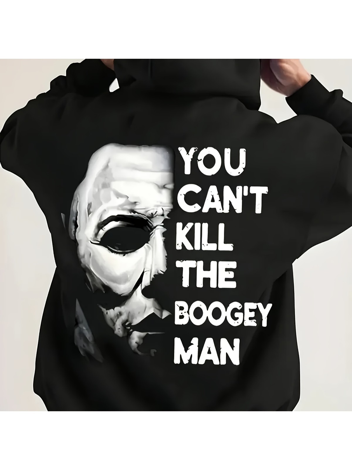 Men’s Black Friday Horror Movie Graphic Hooded Sweatshirt – Michael Myers “You C