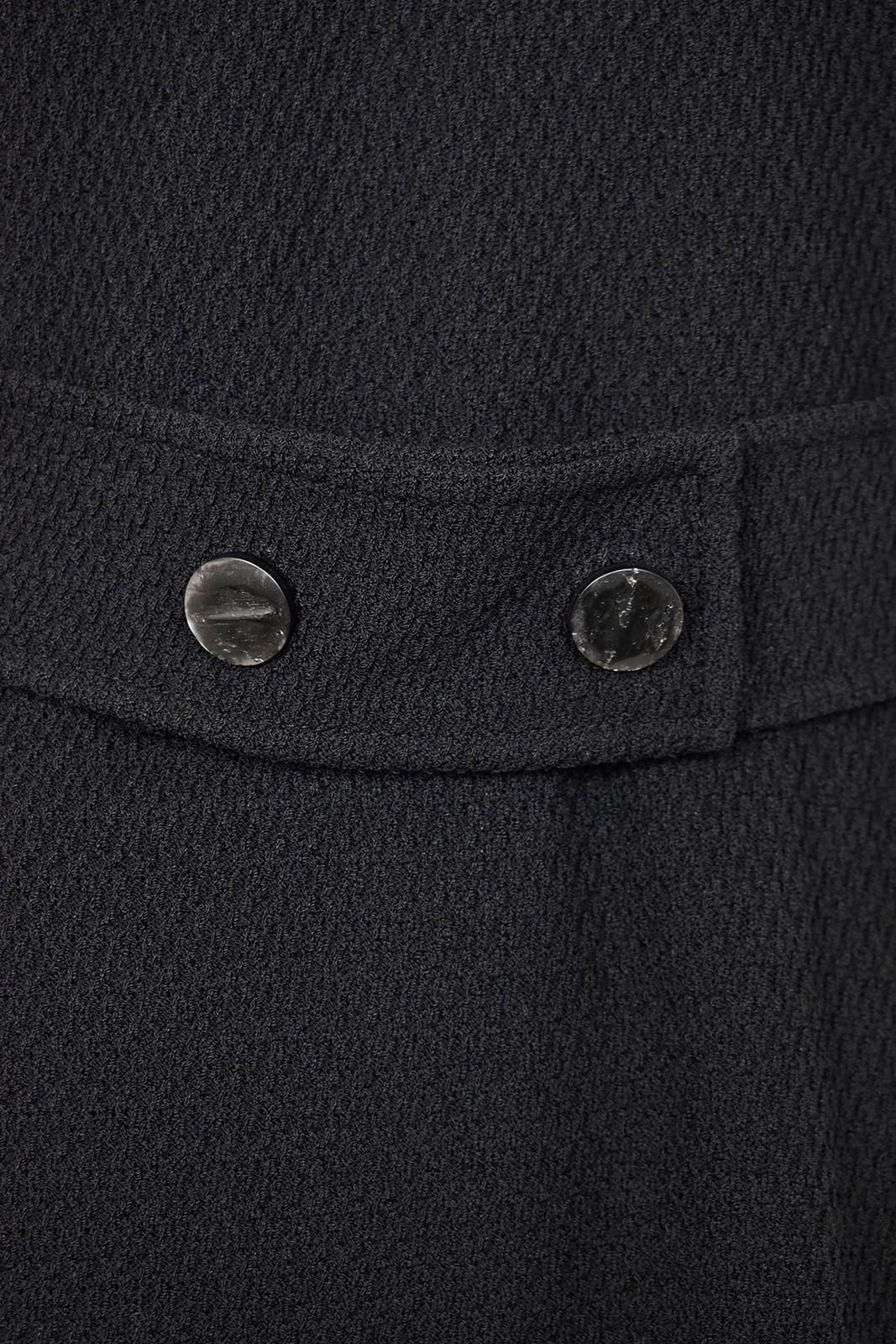 St. John Knits Black Jacket sz 16 – Long Black 1-Button Jacket w/ Satin Cuffs