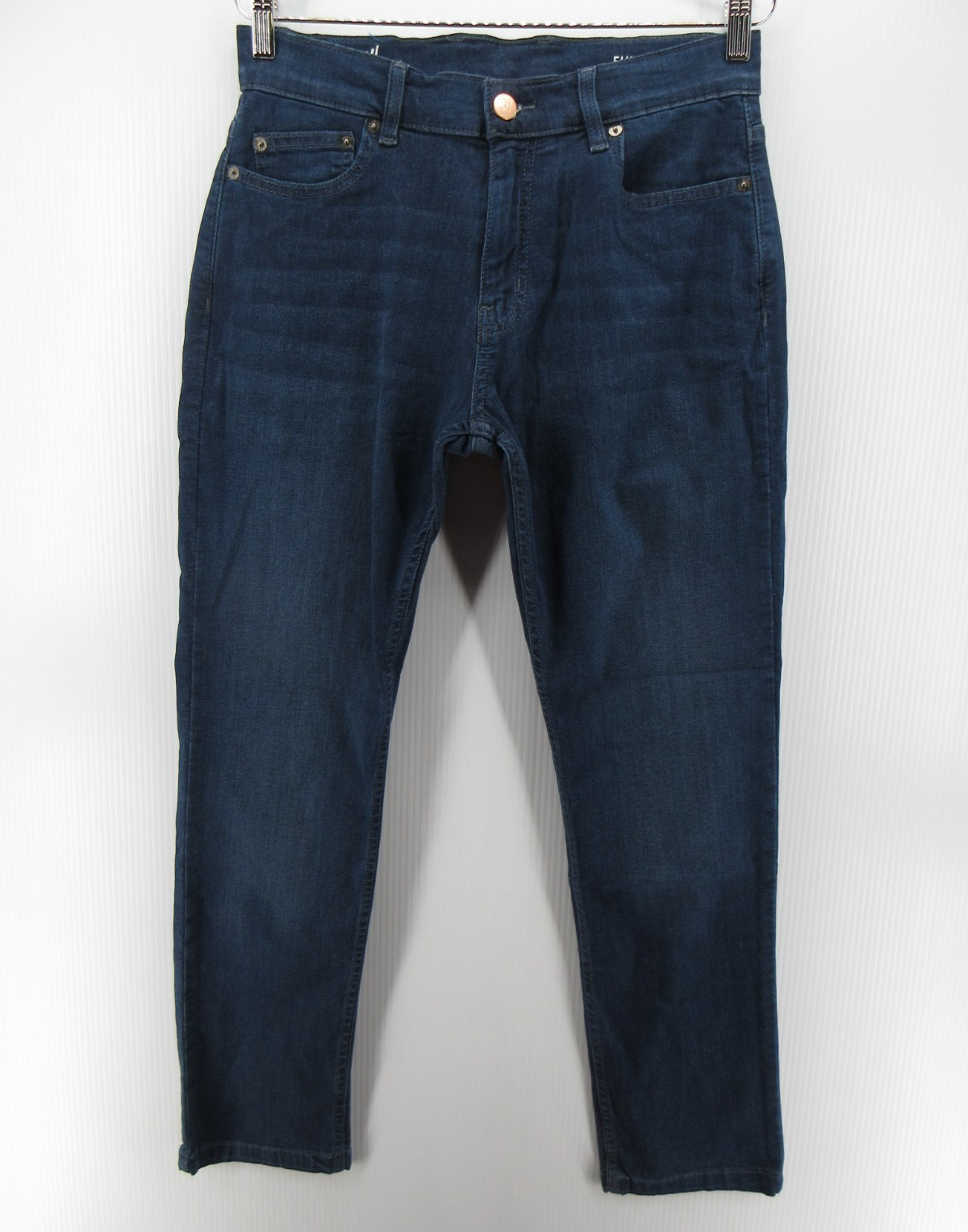 Mugsy Jeans Men 32X30 Blue Fultons Slim Straight Denim Stretch Pants Logo NWT