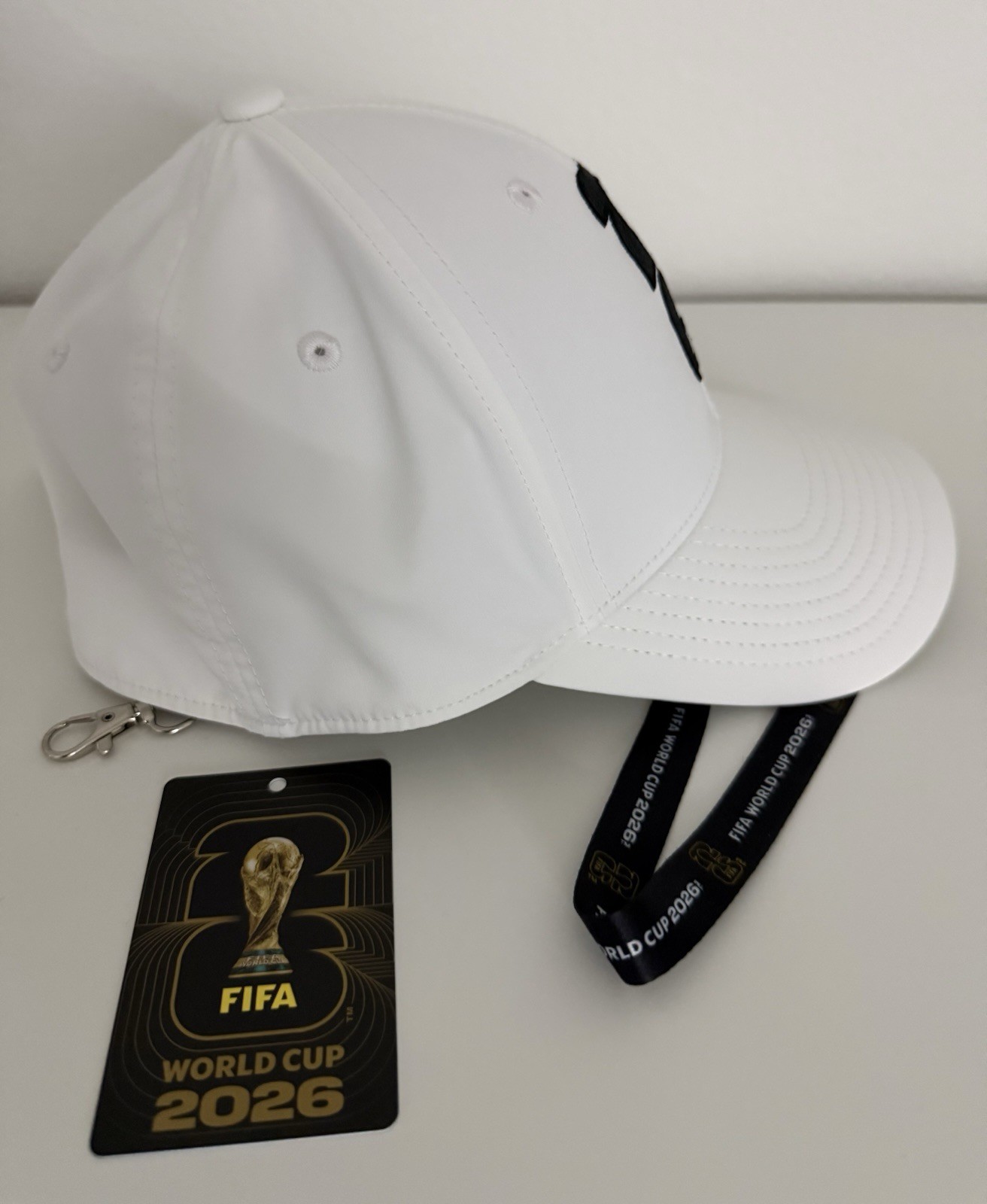 FIFA World Cup 2026 White Logo Embroidered Official Snapback Soccer Hat New