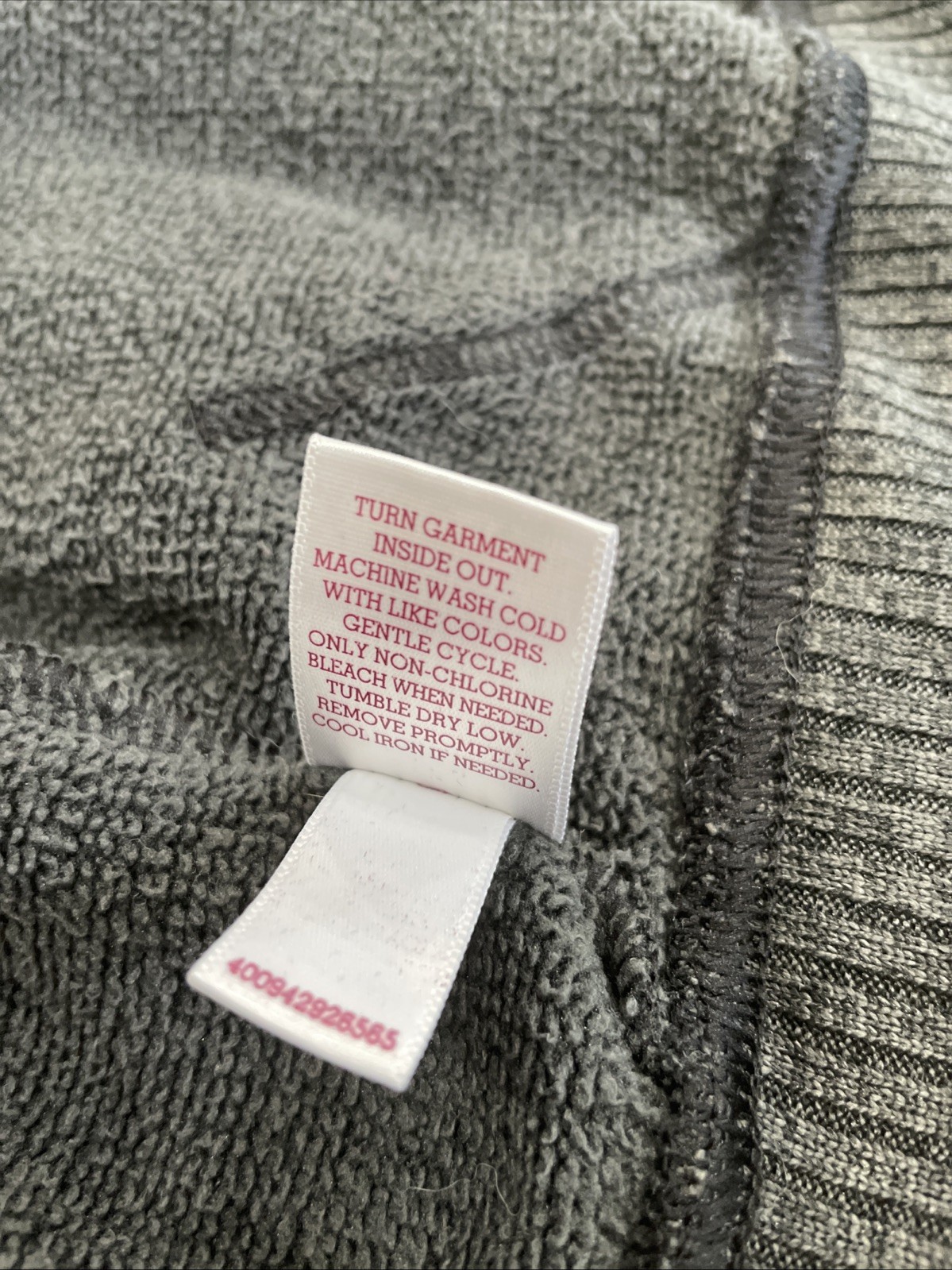 Authentic American Heritage So Medium Gray Zip Up Jacket With Hood & Pockets