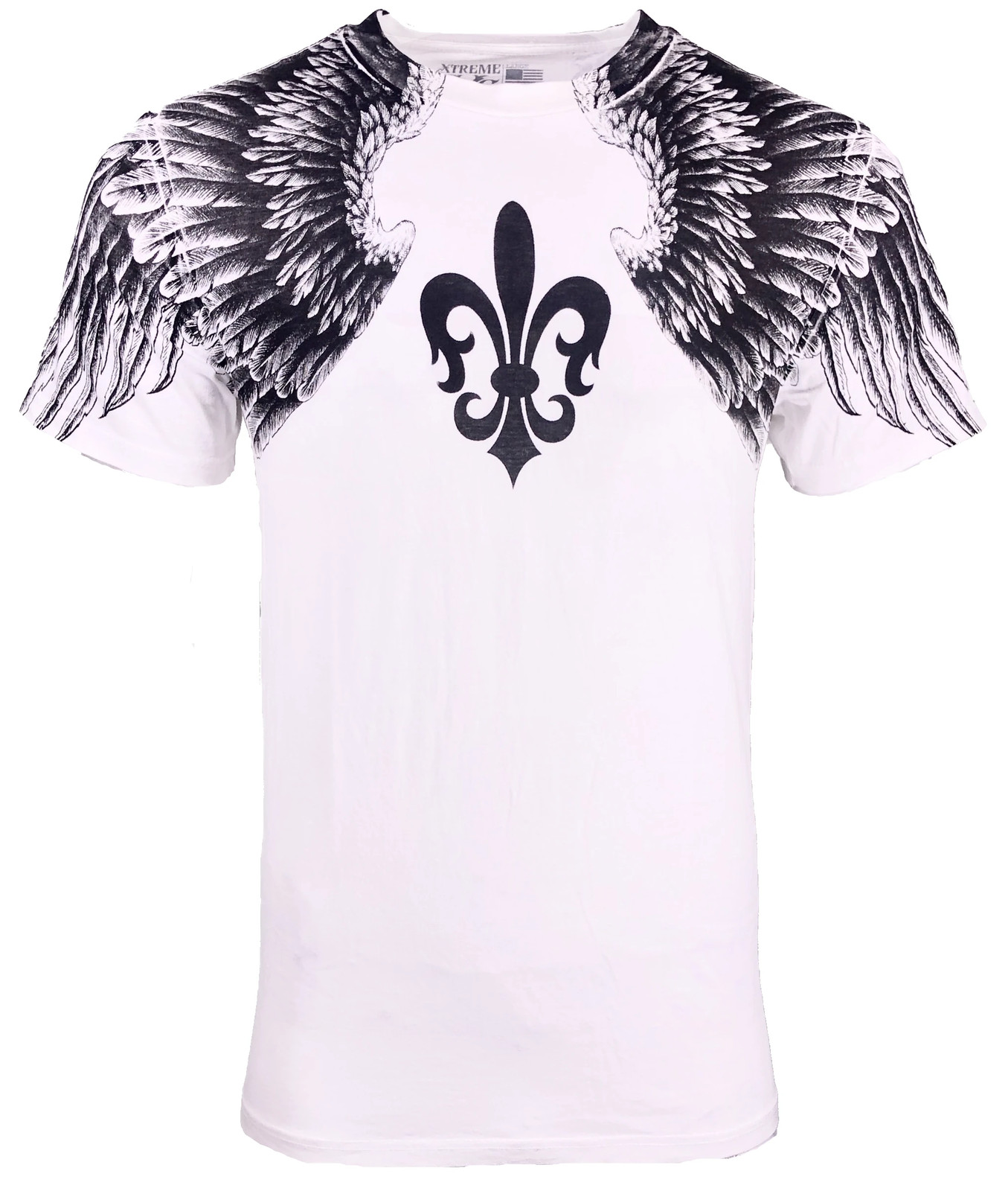 Xtreme Couture Affliction Men’s T-Shirt AEROSMITH WHITE Wings Biker Tattoo MMA