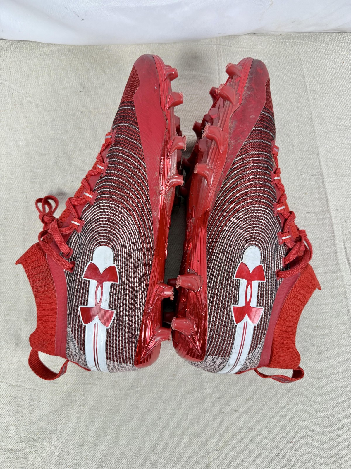 Under Men’s Armour Spotlight Football Cleats White 3021419-600 Size