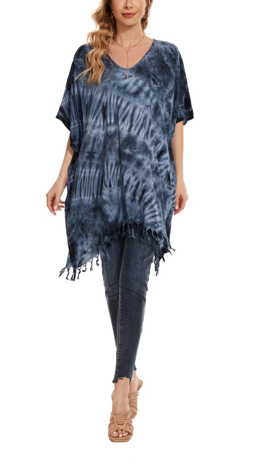Beautybatik BOHO HIPPIE Batik Tie Dye Plus Size Tunic Blouse Kaftan Top XL to 4X