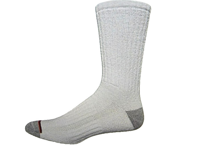 Kirkland Signature Athletic Crew Socks Full Cushion Arch Support White Size 8-12