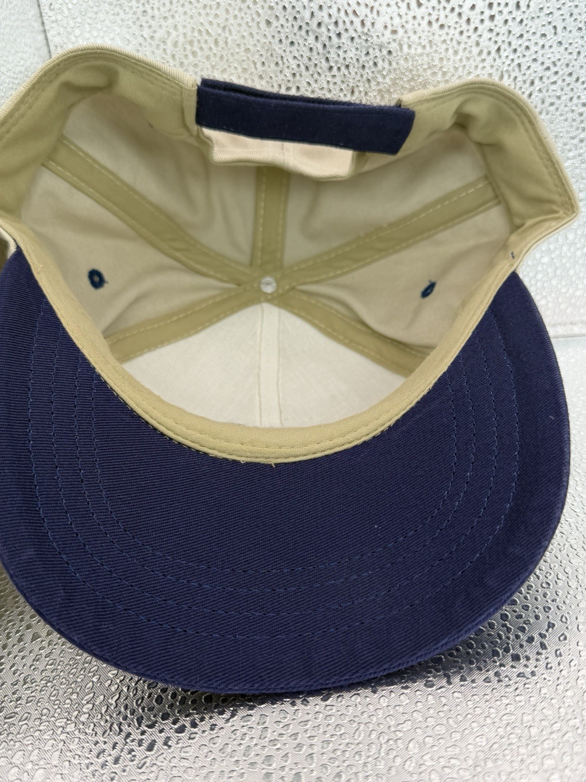 Unbranded Costa Rica Frog Beige Navy Strapback Hat Pura Vida Embroidered Cap