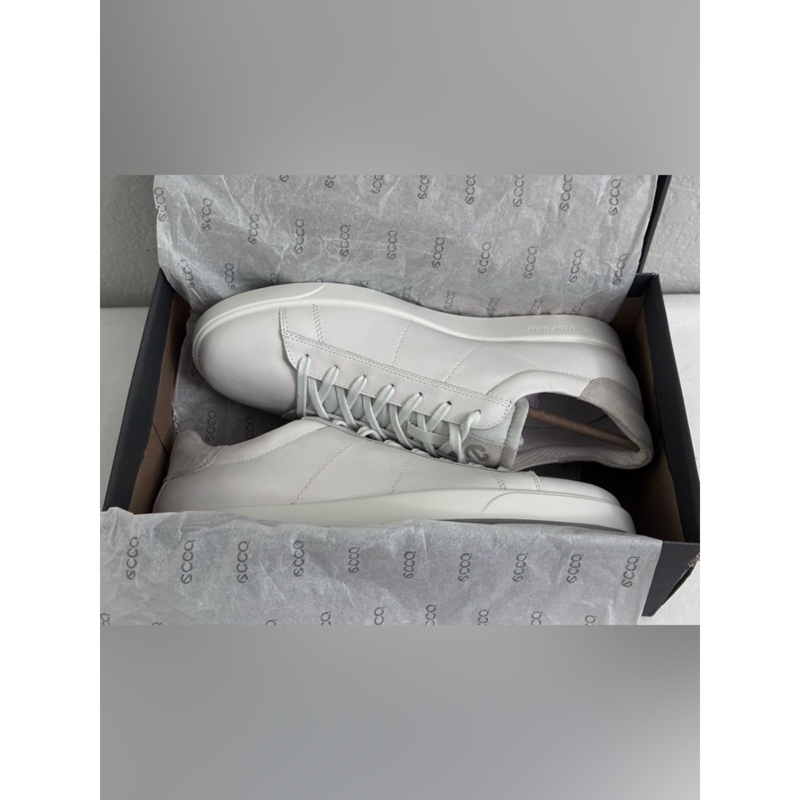 ECCO Men Street Lite Retro Sneaker Mens 46 EU 12 US White